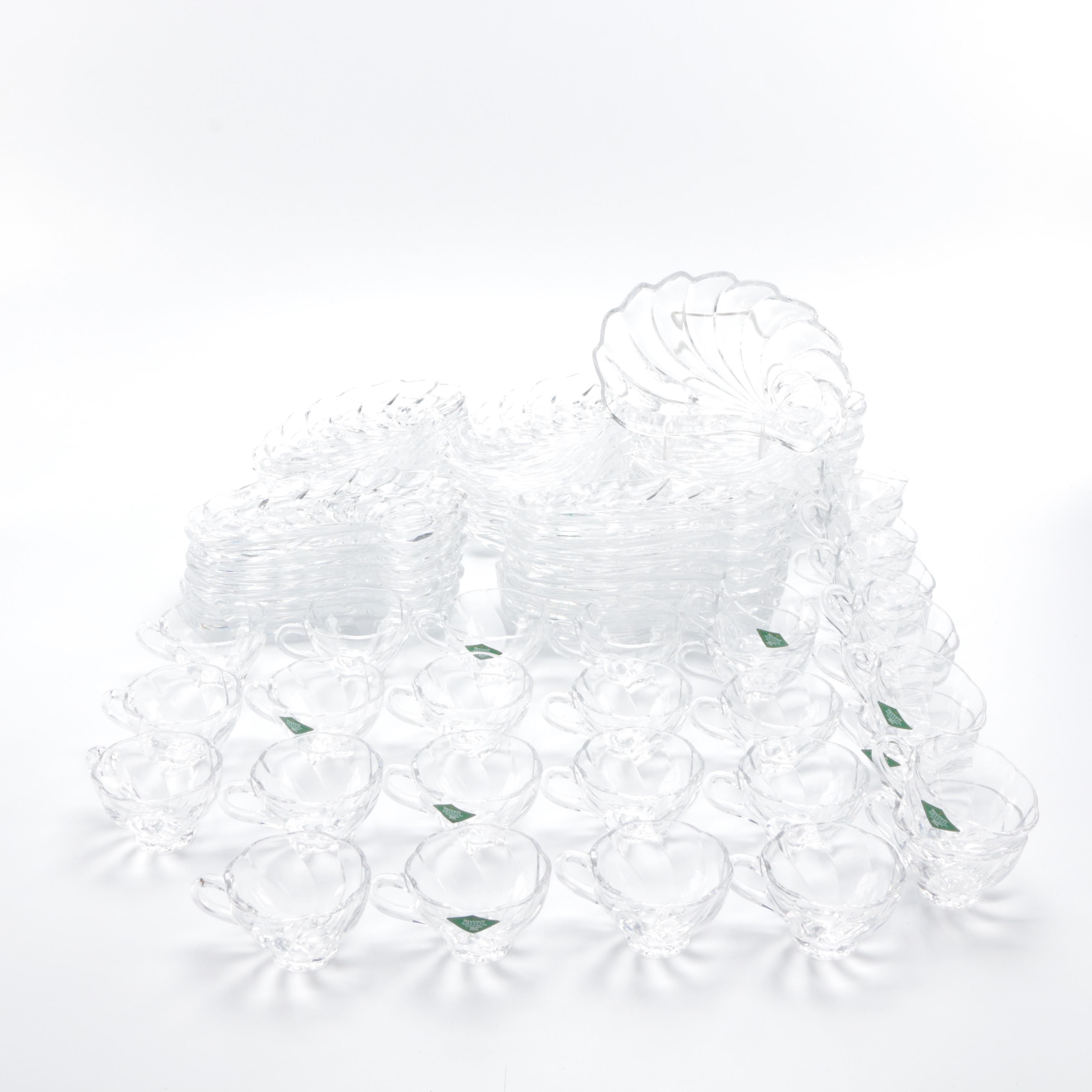 Shannon Lead Crystal Snack Set