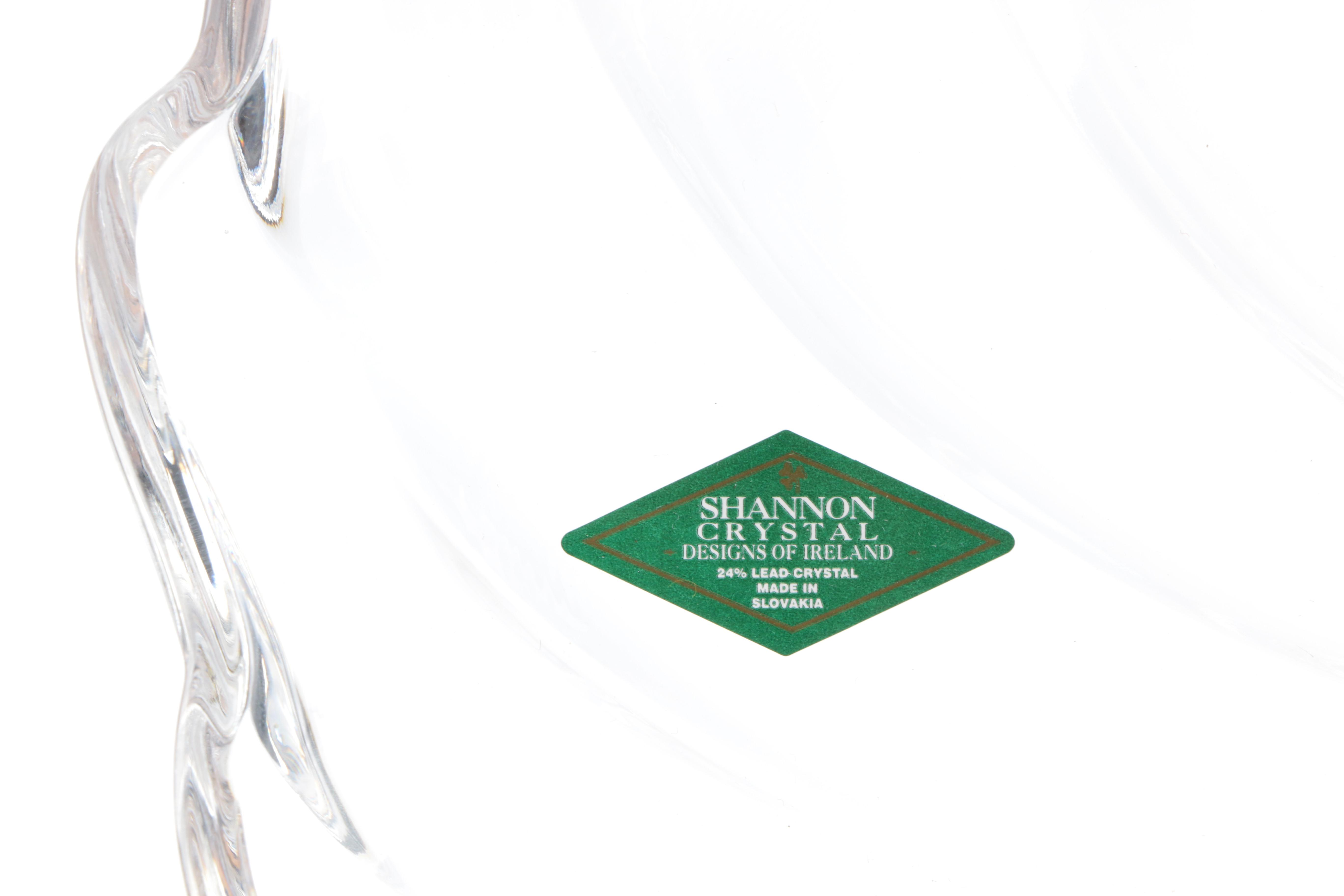 Shannon Lead Crystal Snack Set