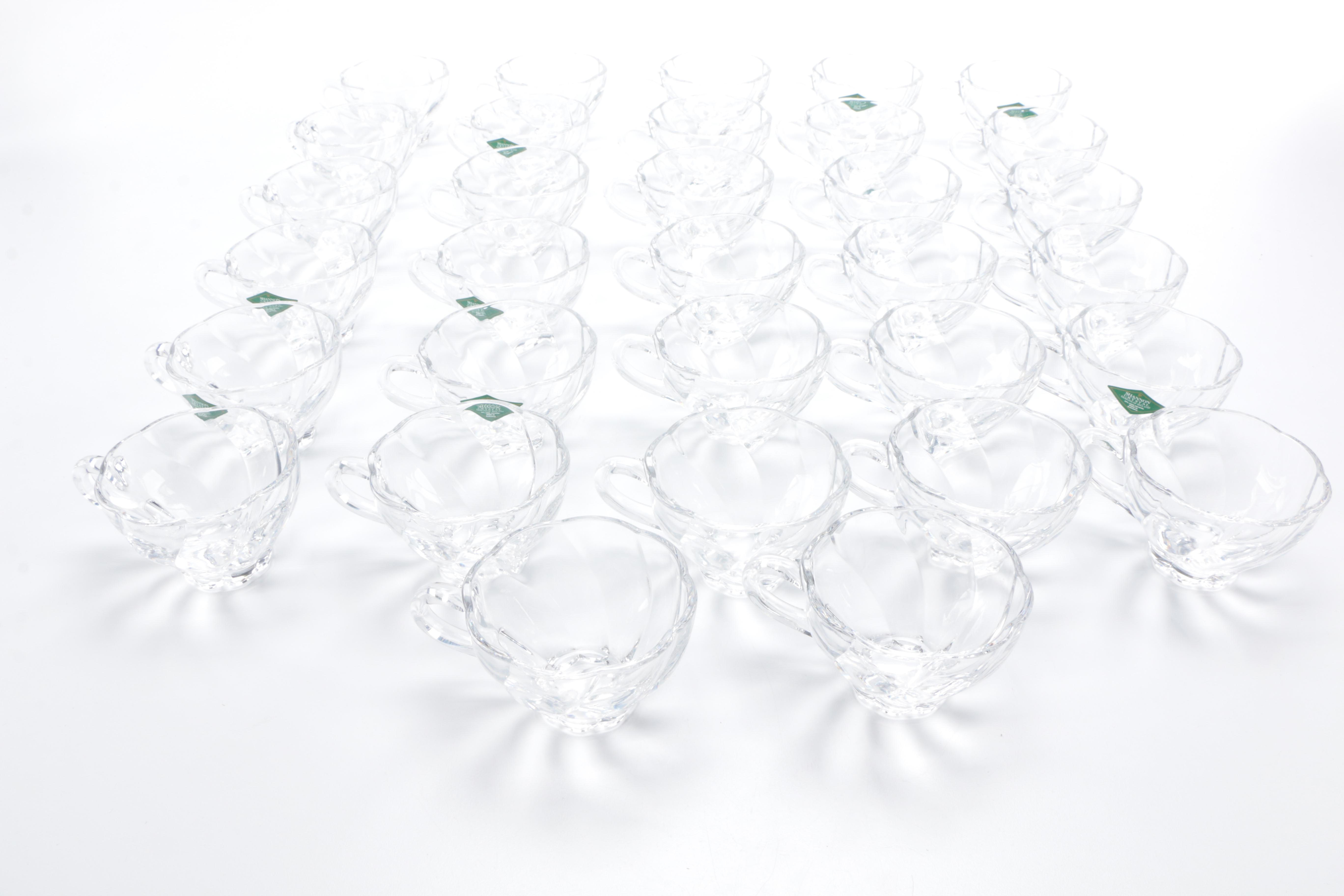 Shannon Lead Crystal Snack Set