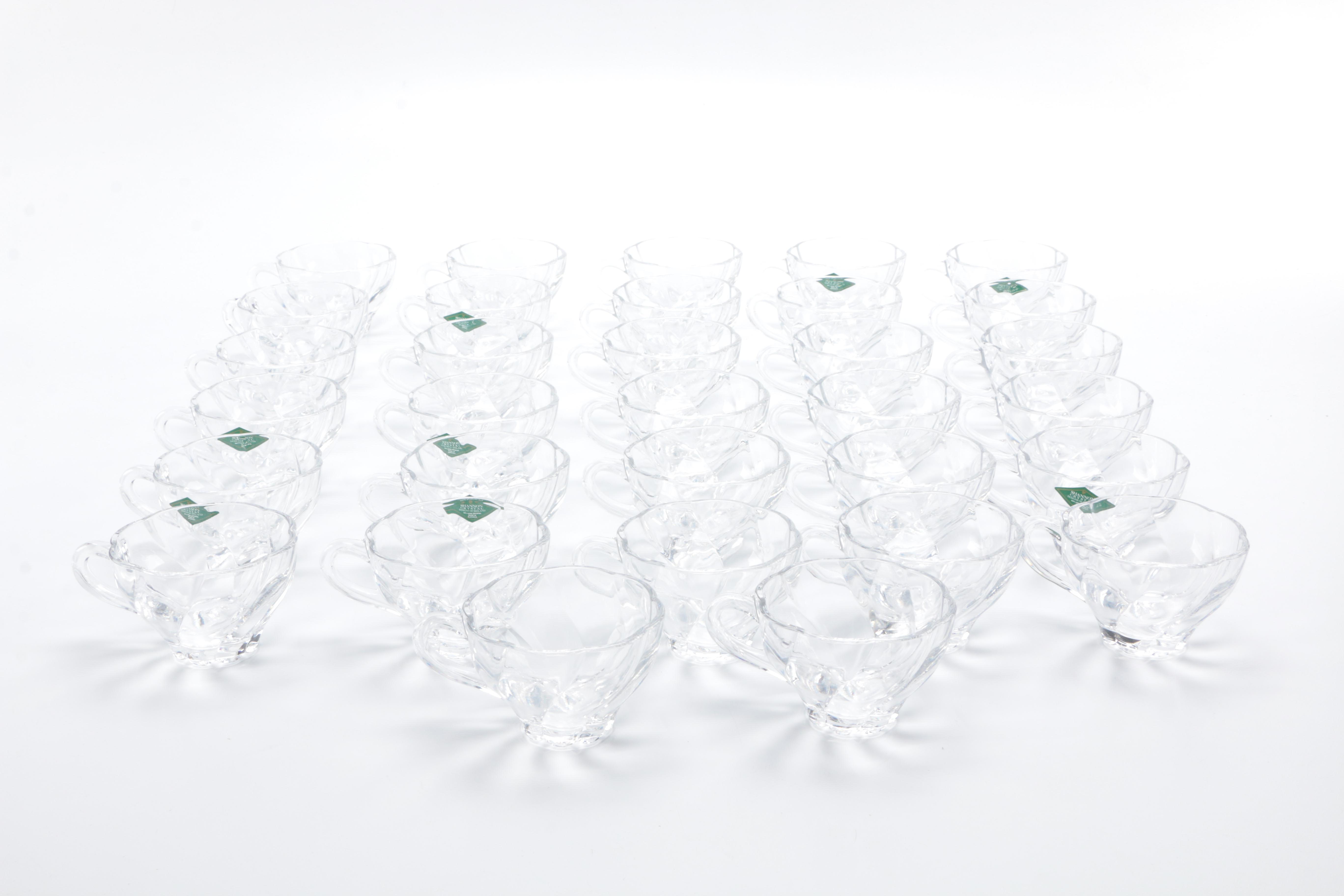 Shannon Lead Crystal Snack Set