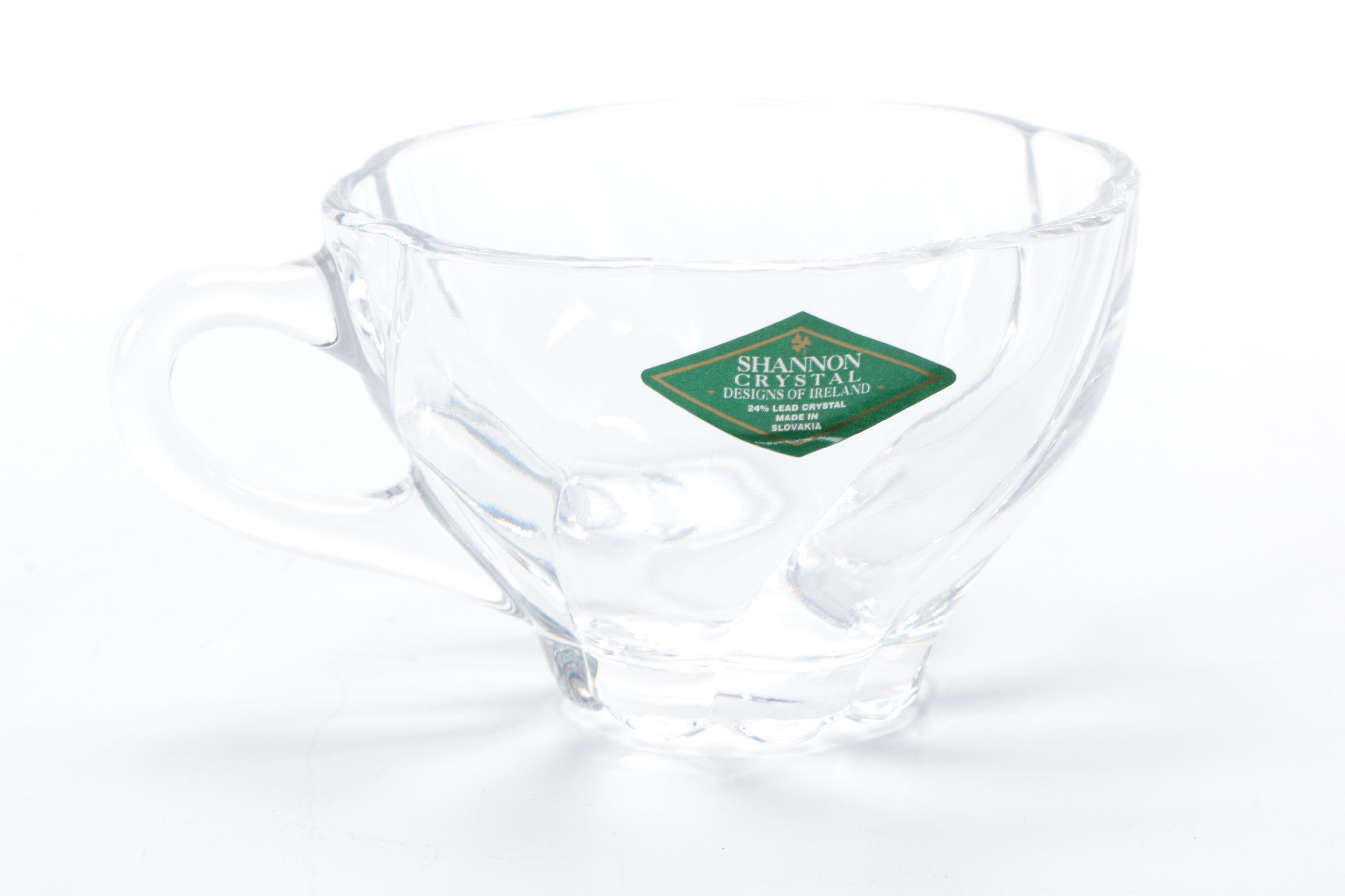 Shannon Lead Crystal Snack Set