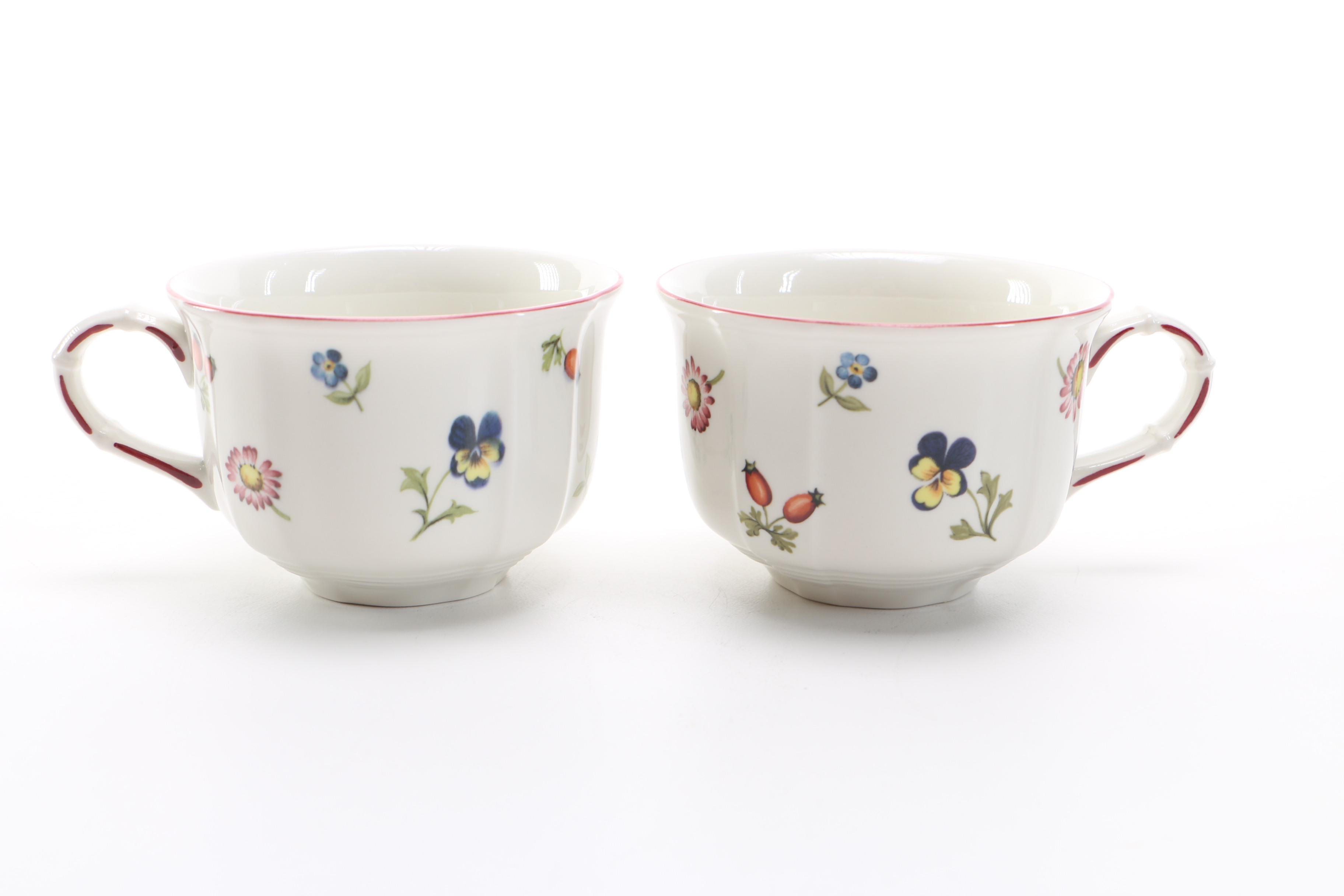 Villeroy & Boch "Petite Fleur" Porcelain Cups and Saucers
