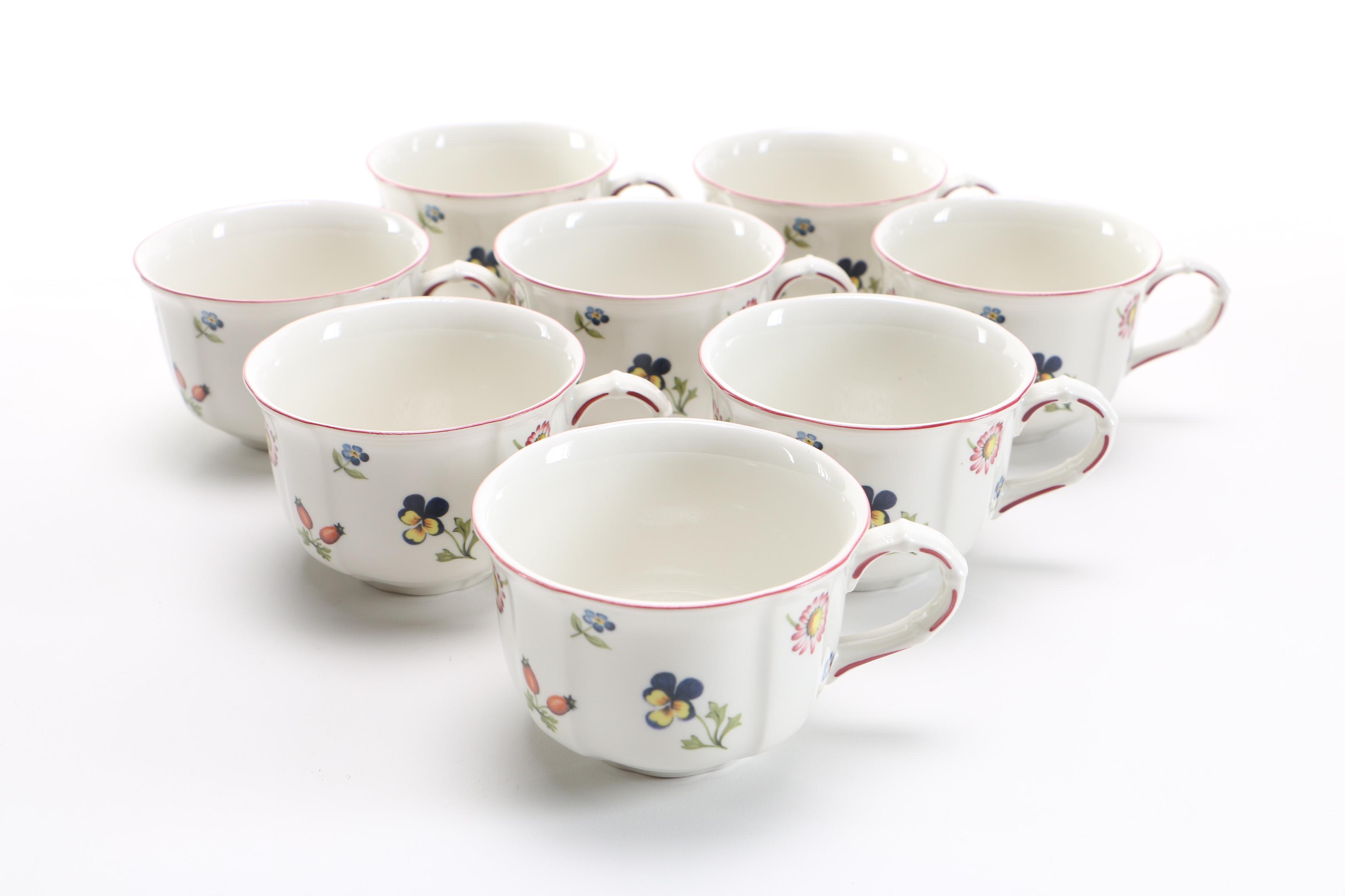 Villeroy & Boch "Petite Fleur" Porcelain Cups and Saucers