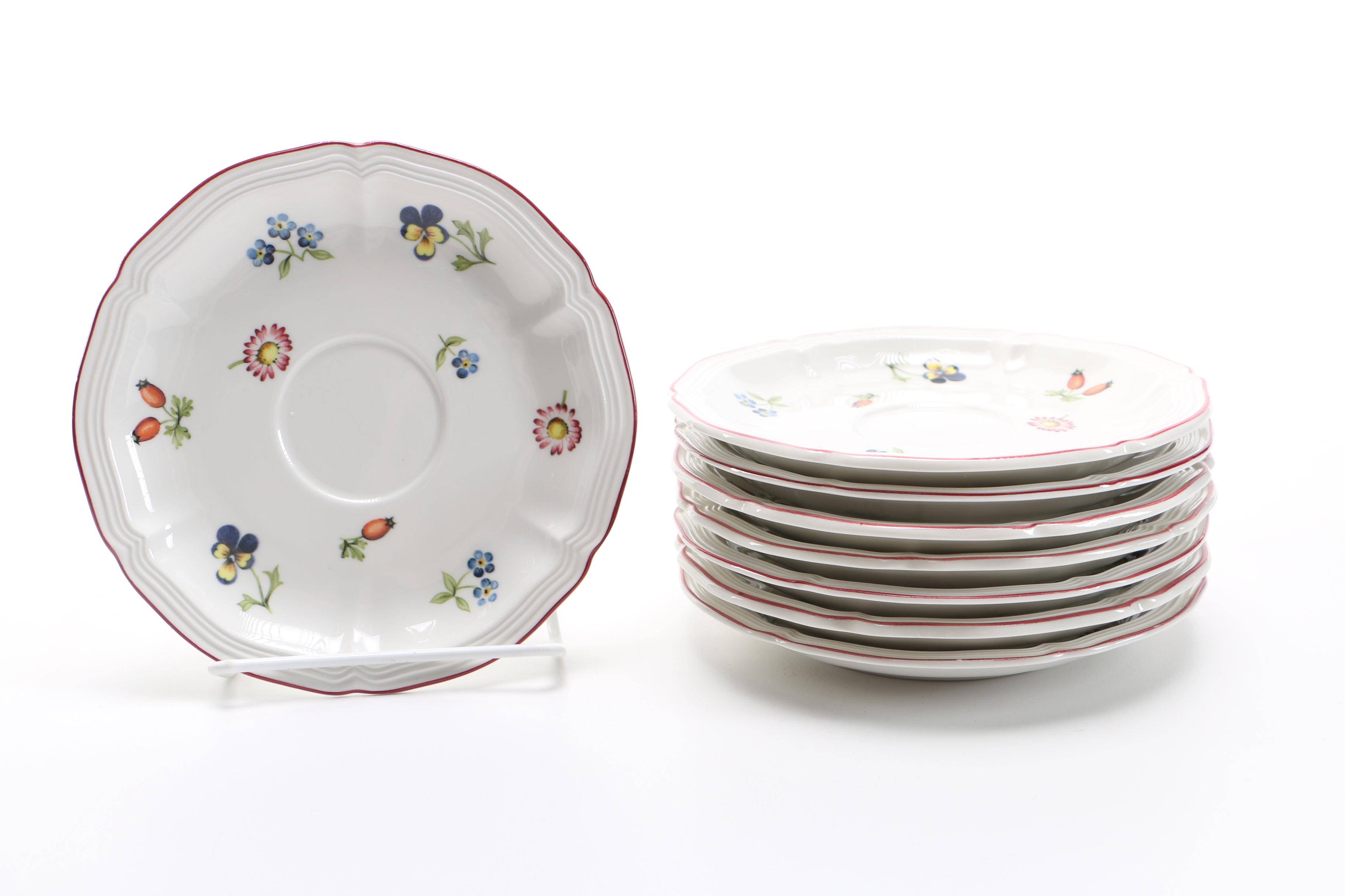 Villeroy & Boch "Petite Fleur" Porcelain Cups and Saucers