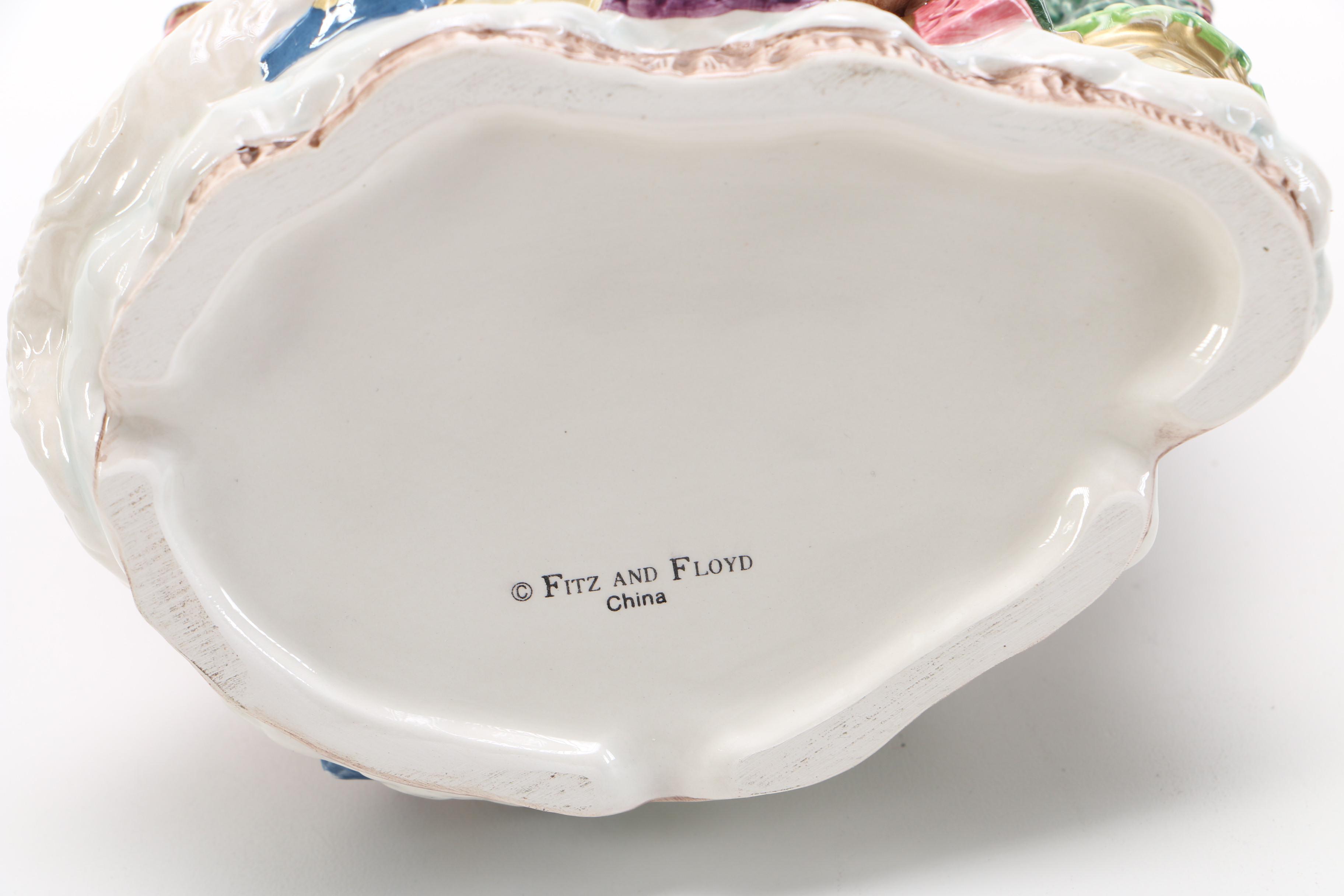 Ceramic Santa Claus Lidded Jars by Fitz and Floyd