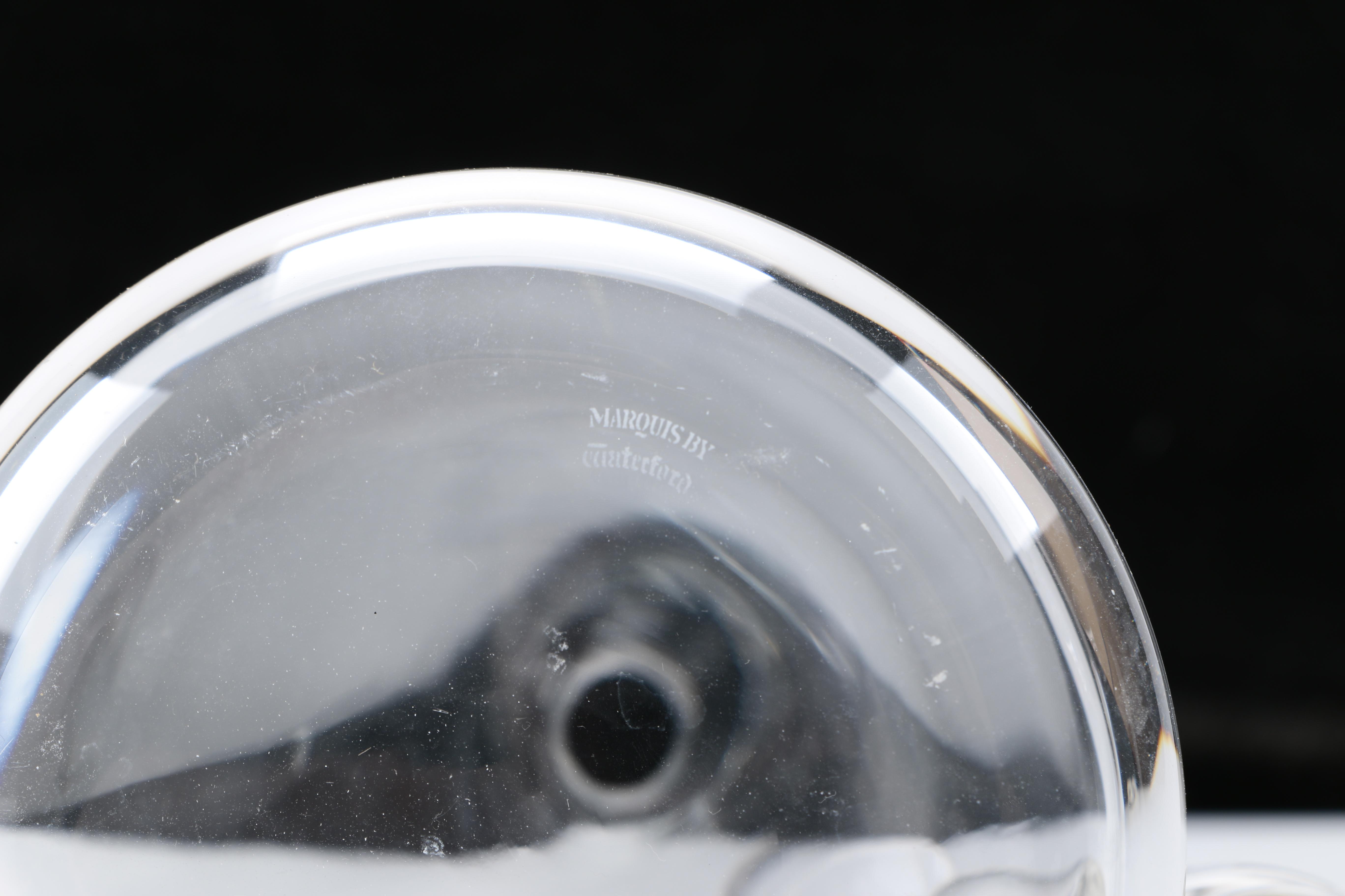 Pair of Clear Glass and Crystal Decanters Including Marquis by Waterford