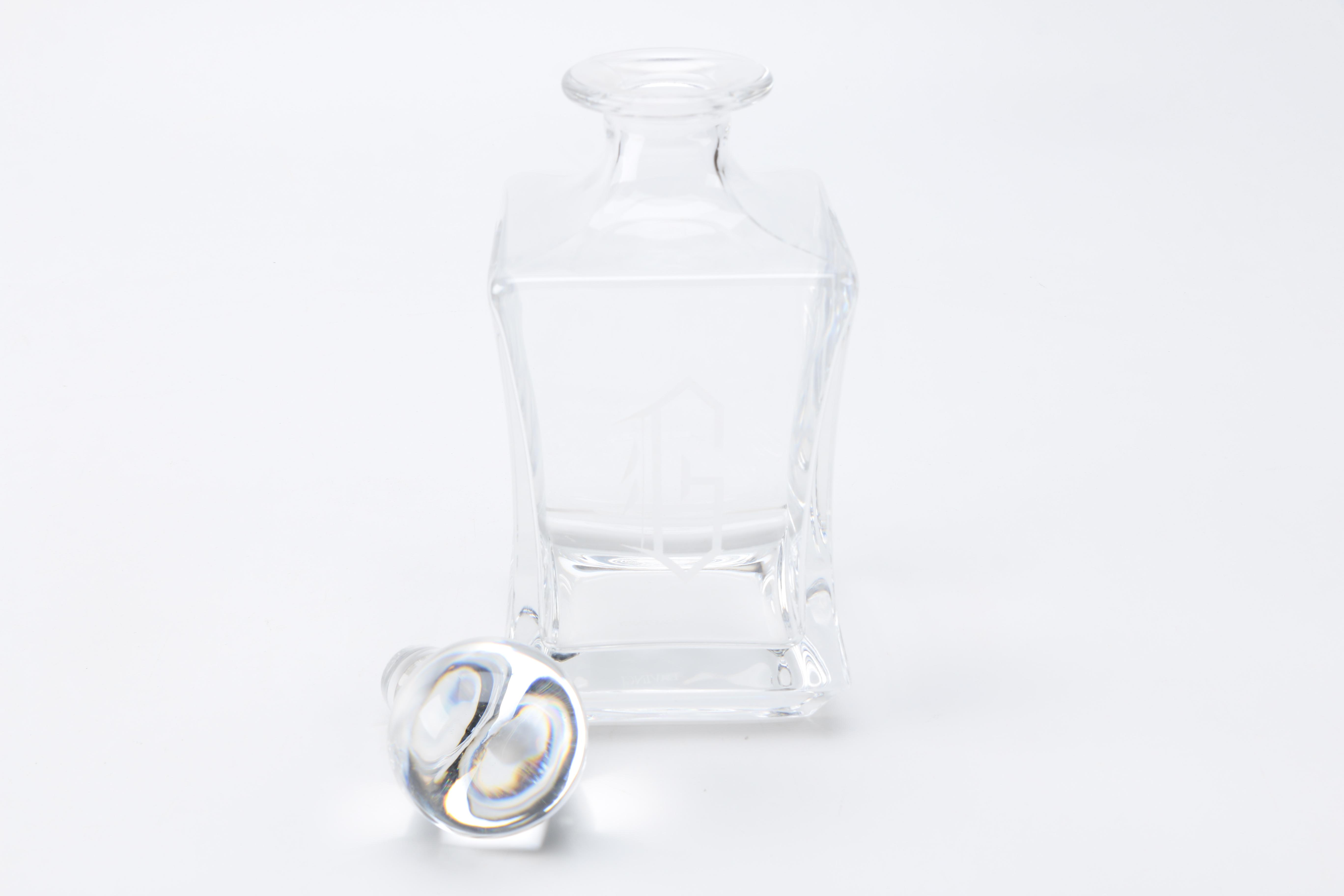 Pair of Clear Glass and Crystal Decanters Including Marquis by Waterford