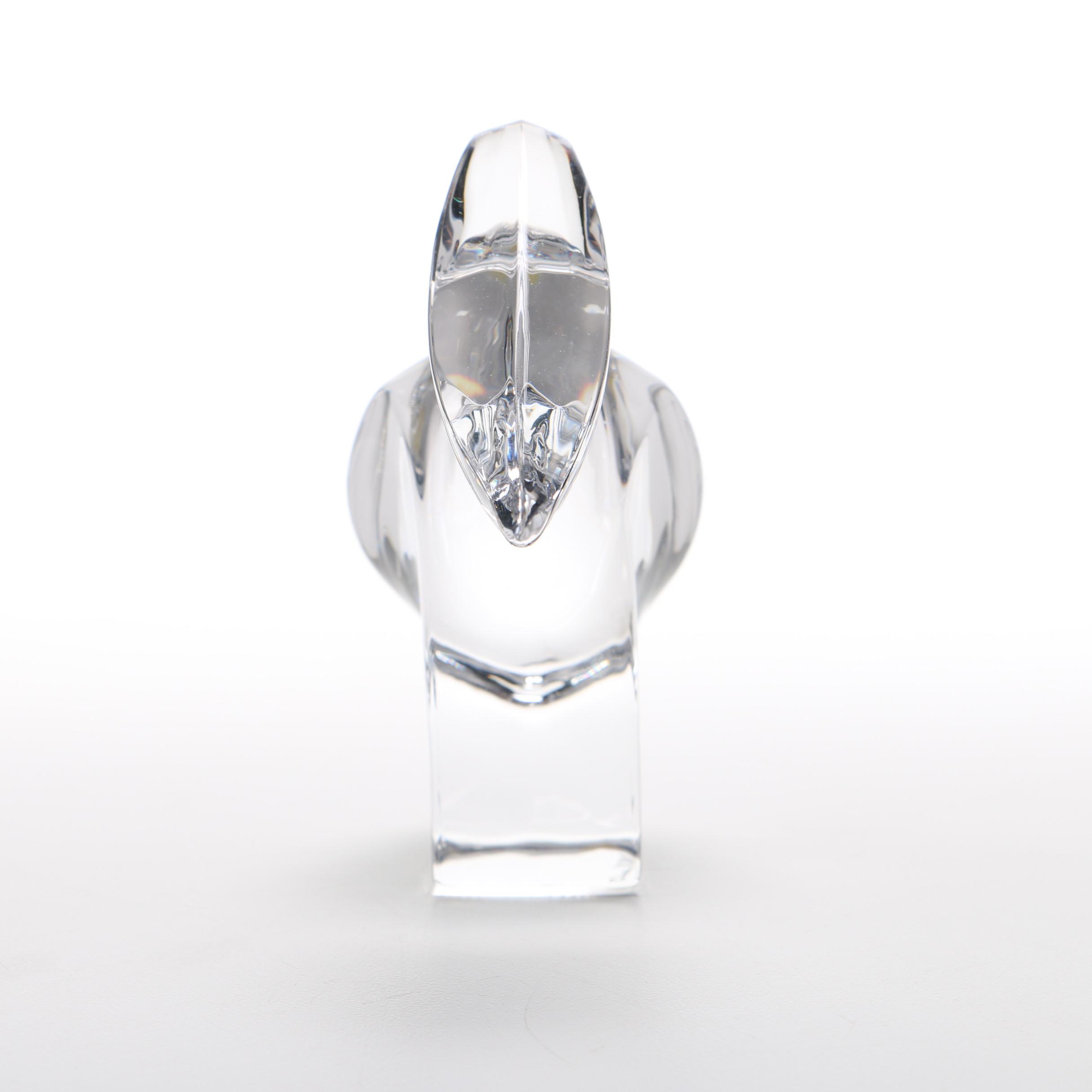 Orrefors Crystal Pelican Figurine