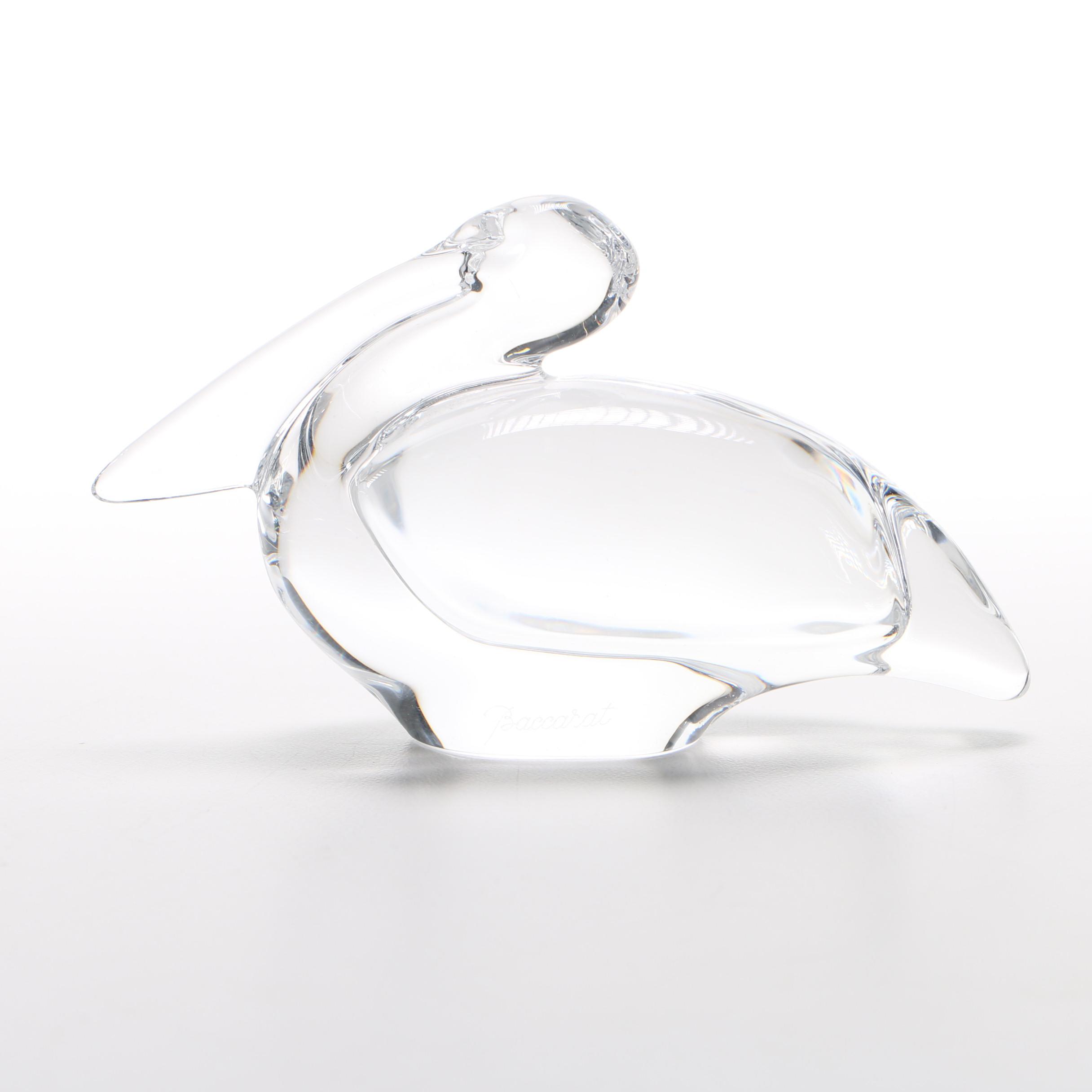 Baccarat Crystal Pelican Figurine