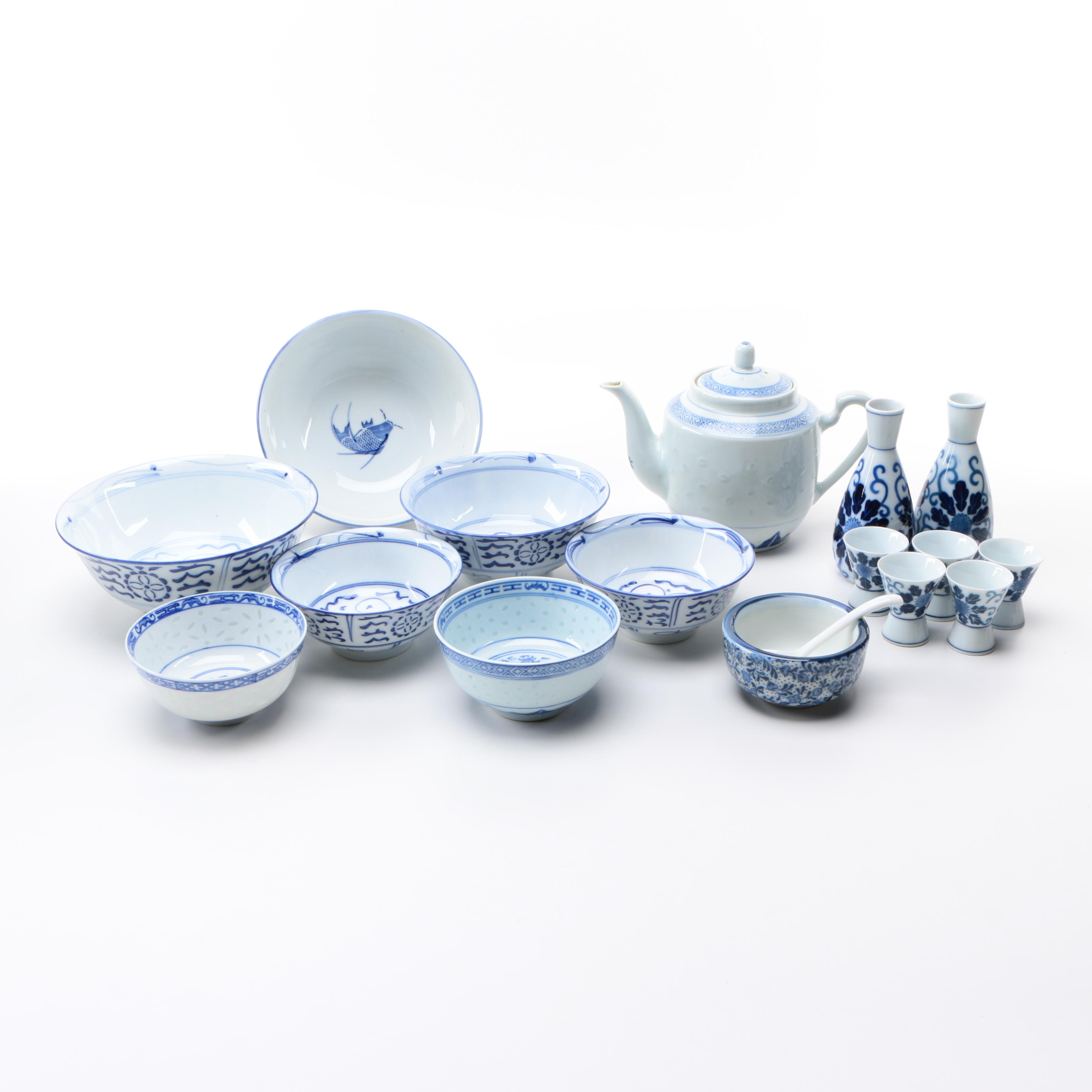 Chinese Blue and White Porcelain Tableware