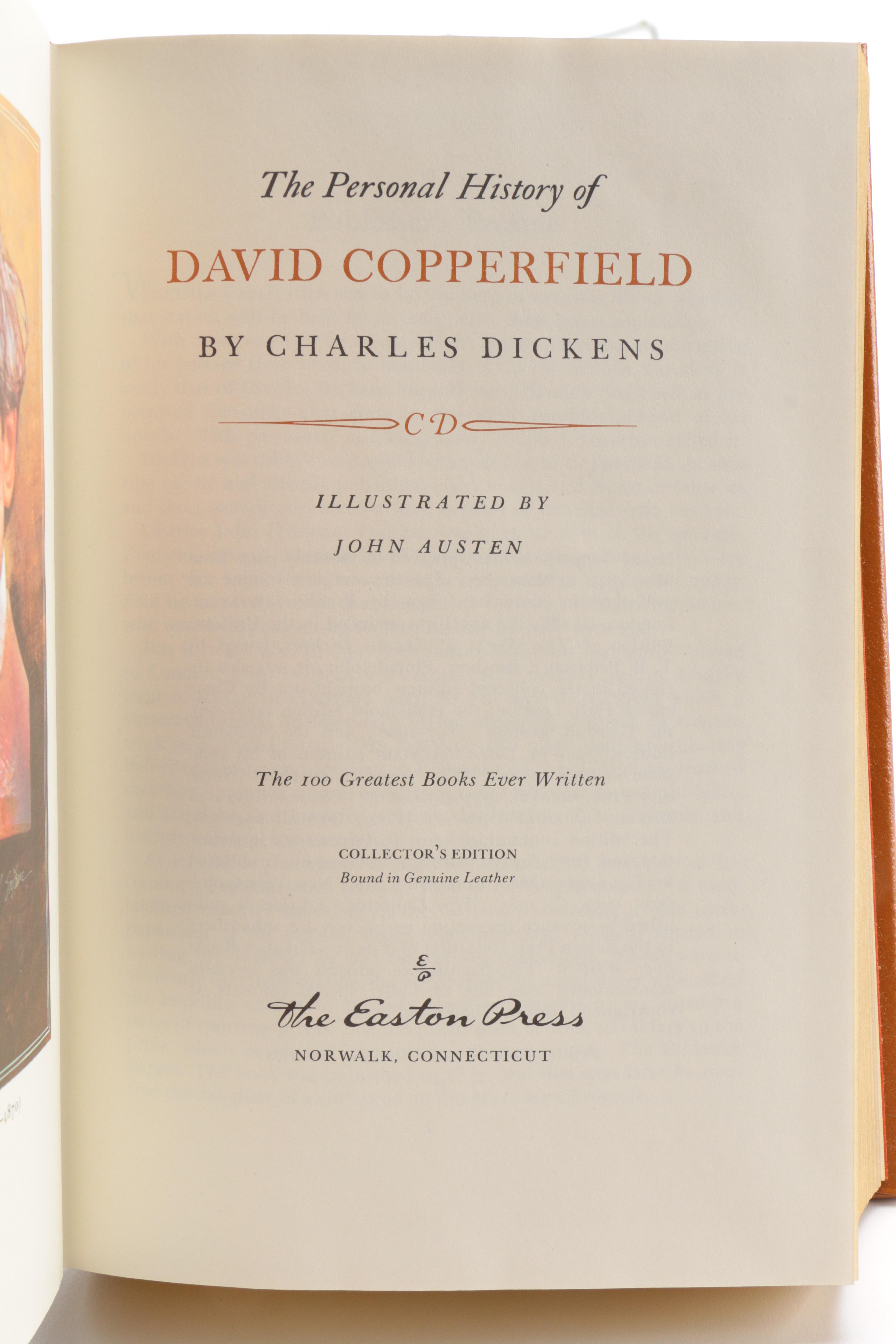 Easton Press "The 100 Greatest Books Ever Written" Collector's Edition Books Including Dickens and Darwin