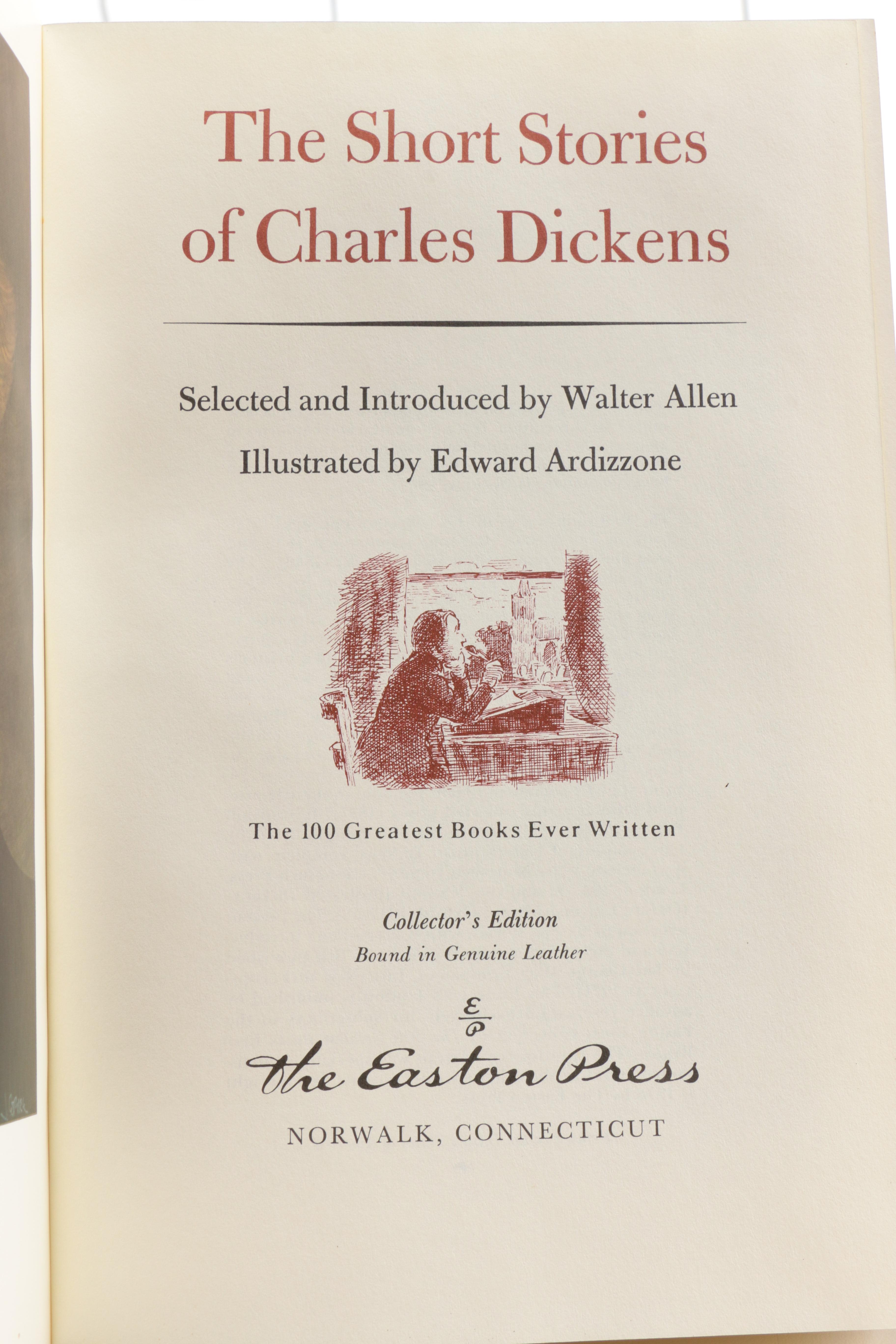 Easton Press "The 100 Greatest Books Ever Written" Collector's Edition Books Including Dickens and Darwin