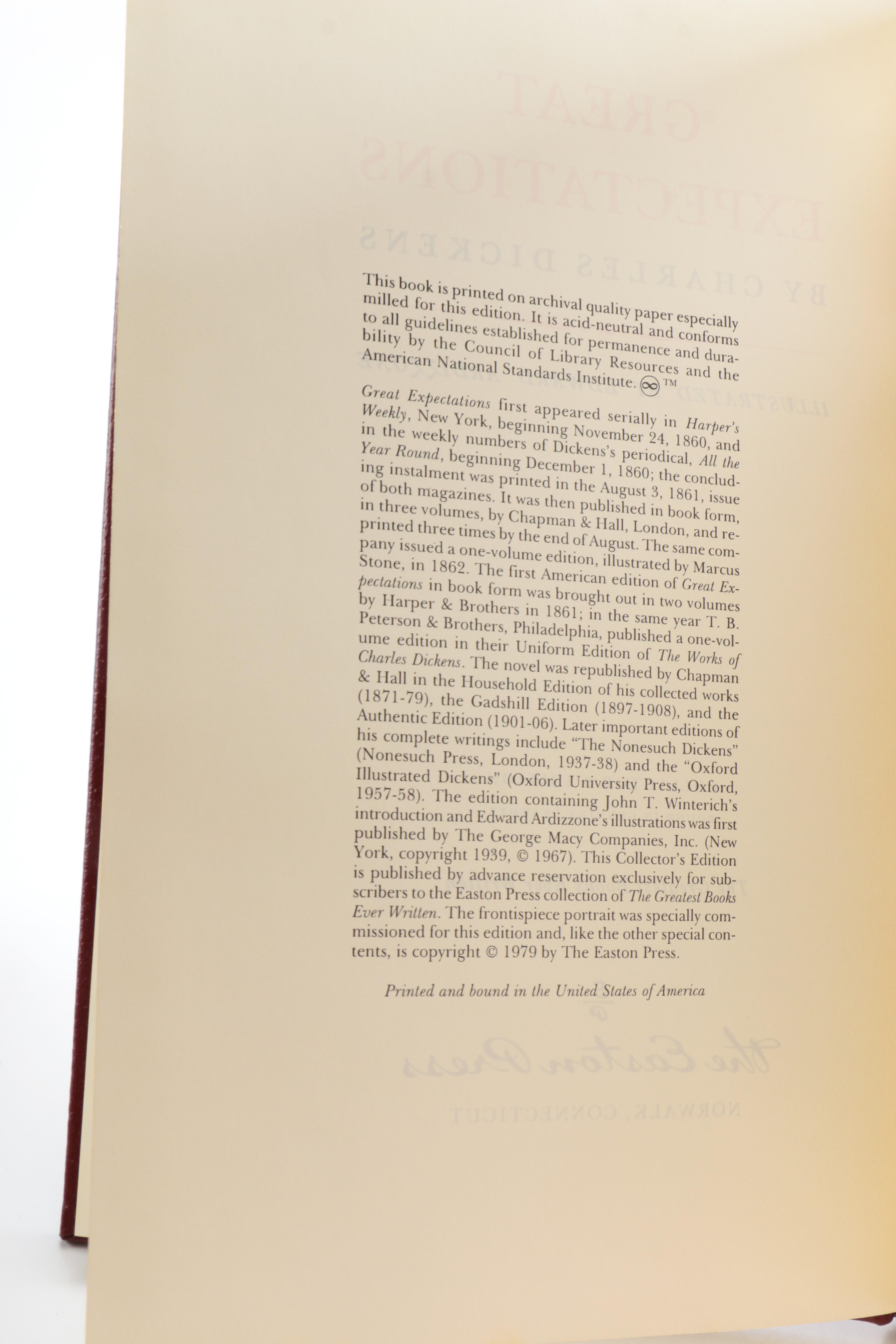 Easton Press "The 100 Greatest Books Ever Written" Collector's Edition Books Including Dickens and Darwin