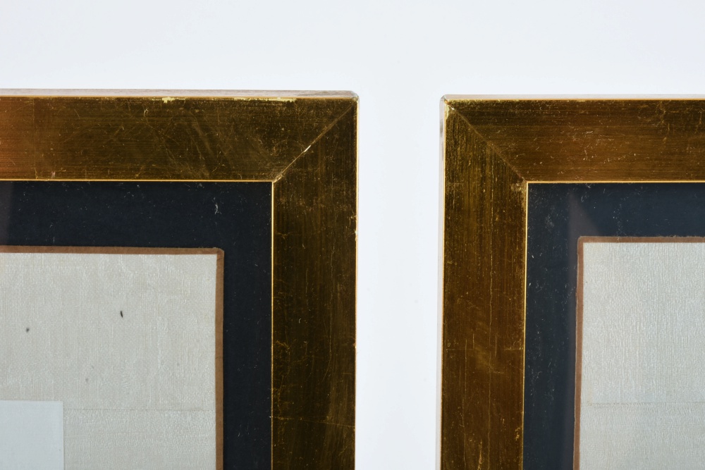 Pair of Chinese Ink on Paper Calligraphy Paintings