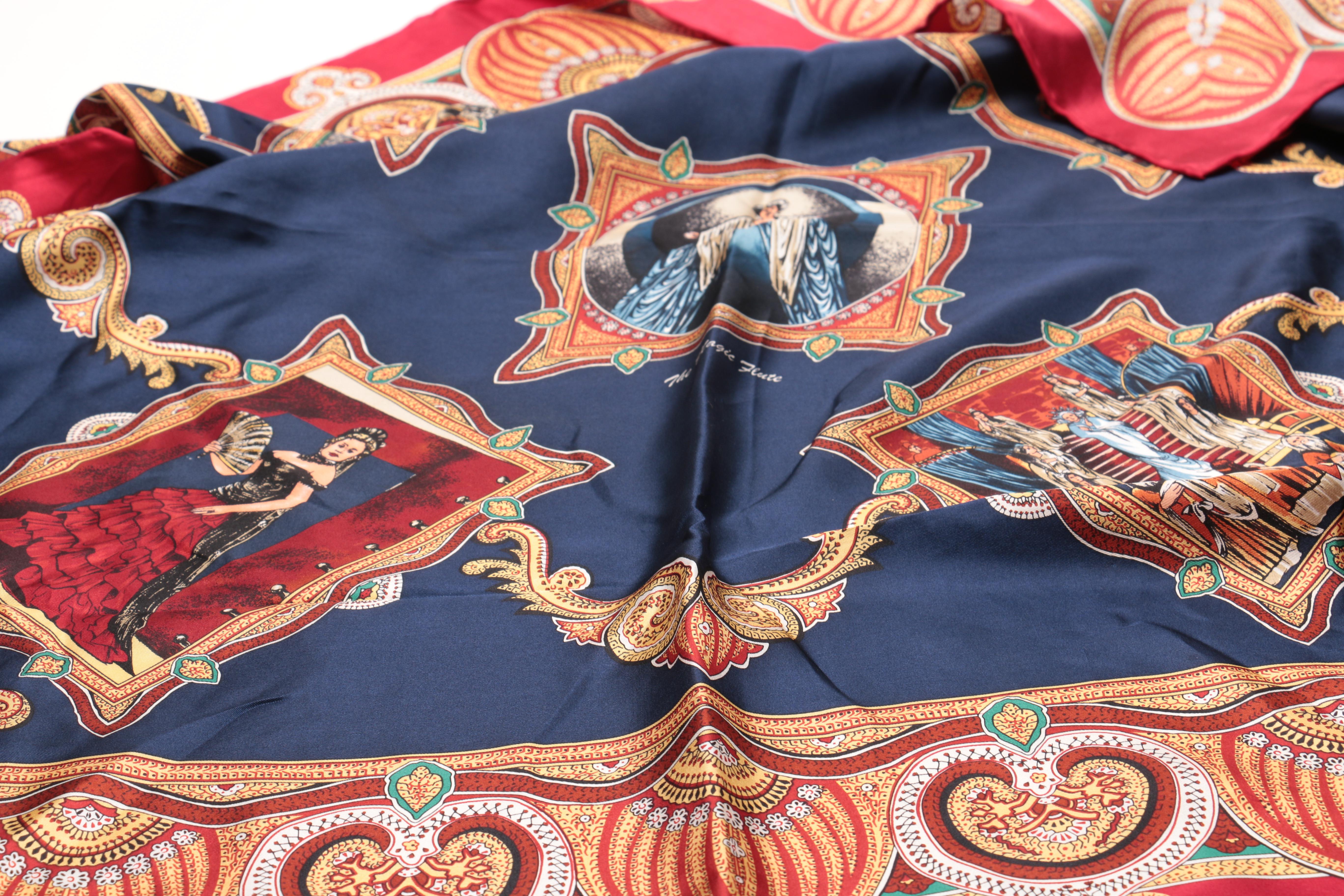 Ornately Patterned Scarves Including The Washington Opera