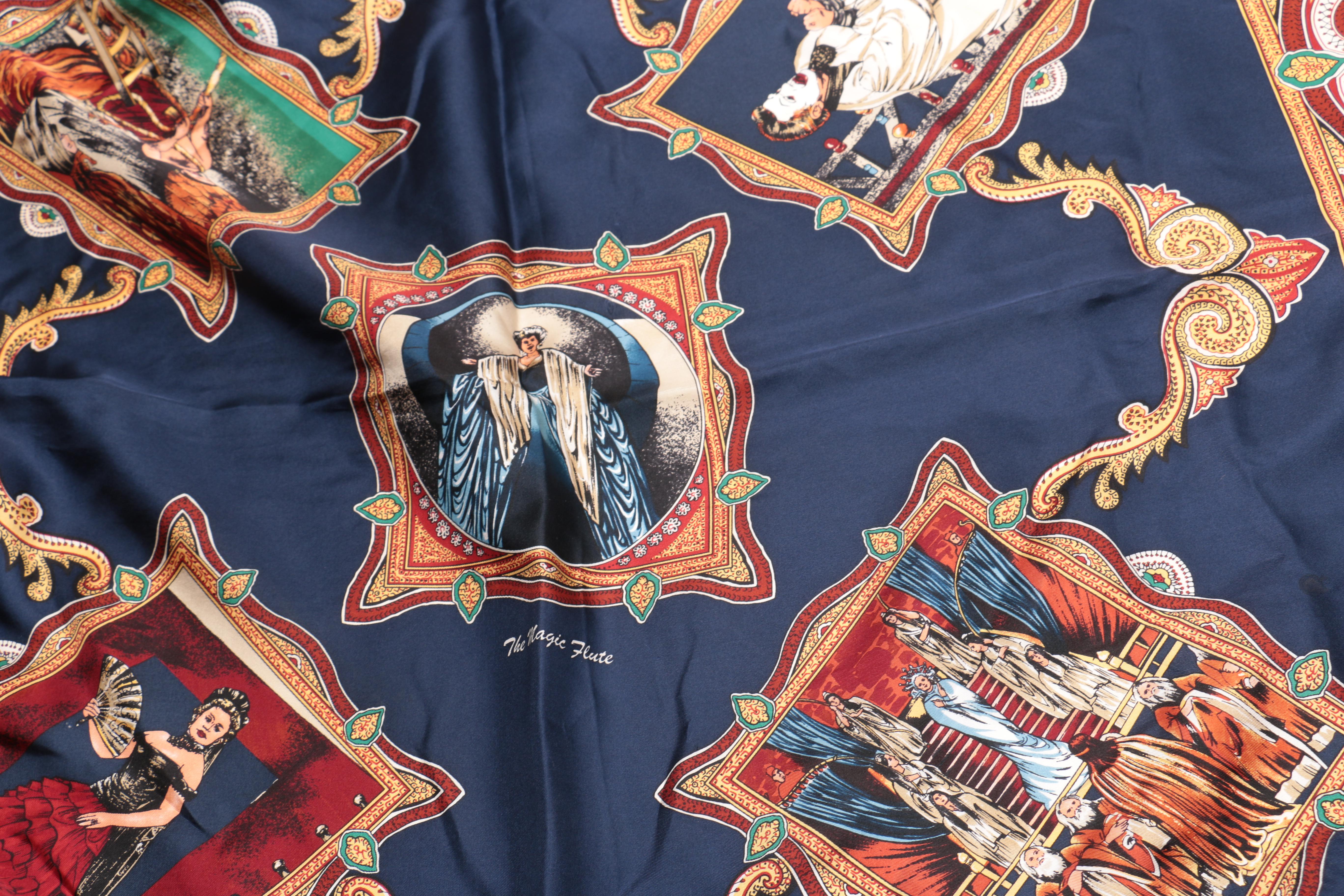 Ornately Patterned Scarves Including The Washington Opera