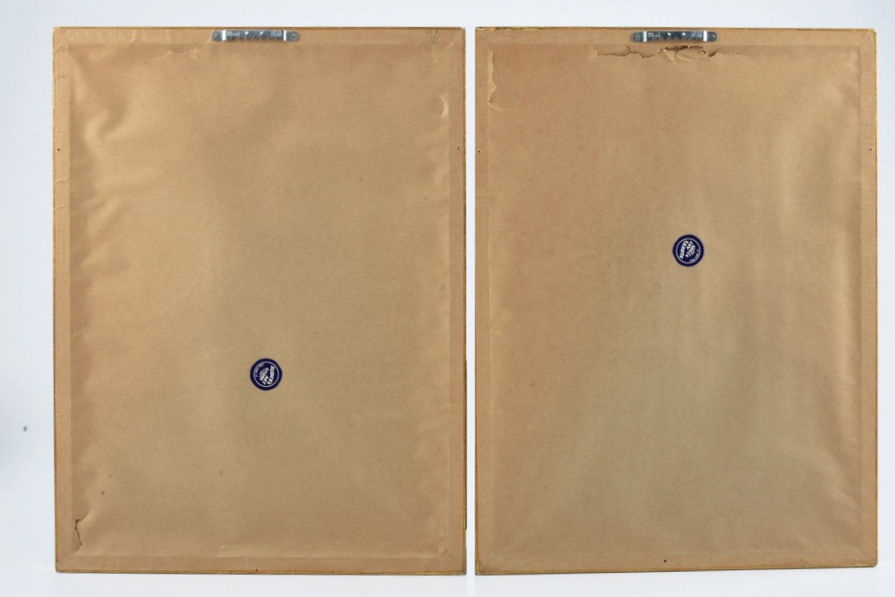 Pair of Chinese Ink on Paper Calligraphy Paintings