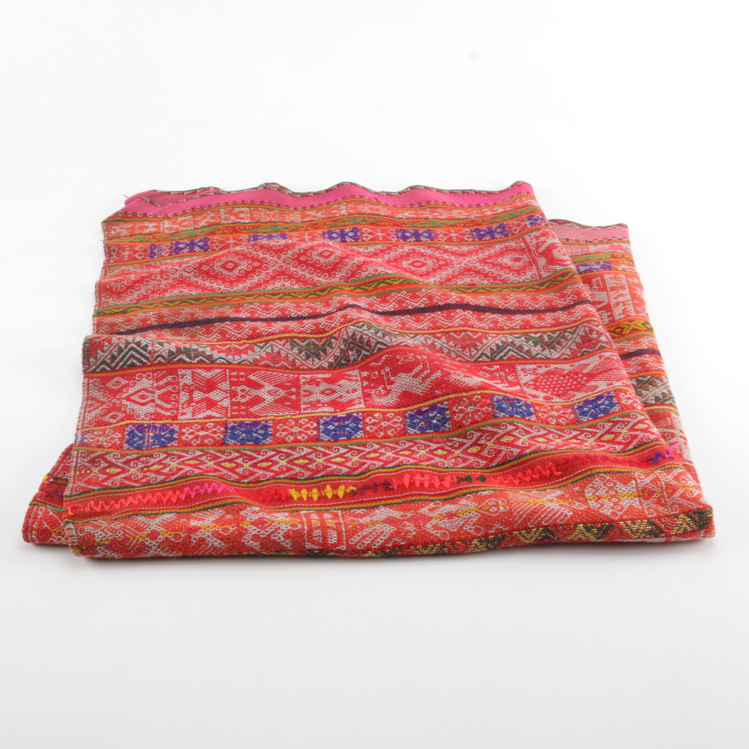 Handwoven Andean Manta Shawl