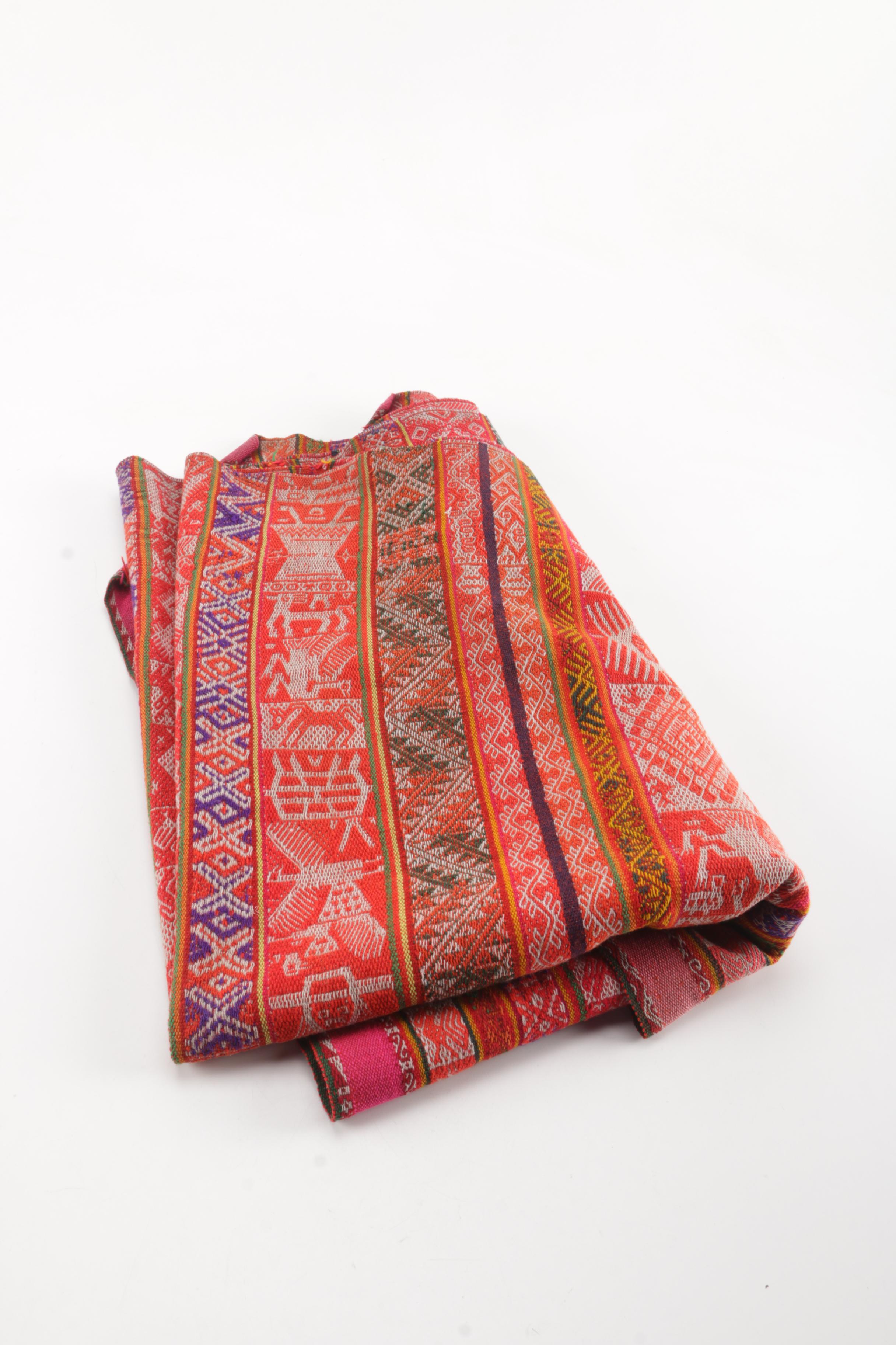 Handwoven Andean Manta Shawl