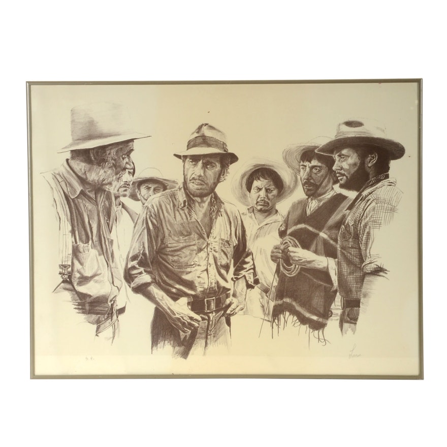 Lanse Signed Artist's Proof Lithograph of a Scene from "The Legend of the Sierra Madre"