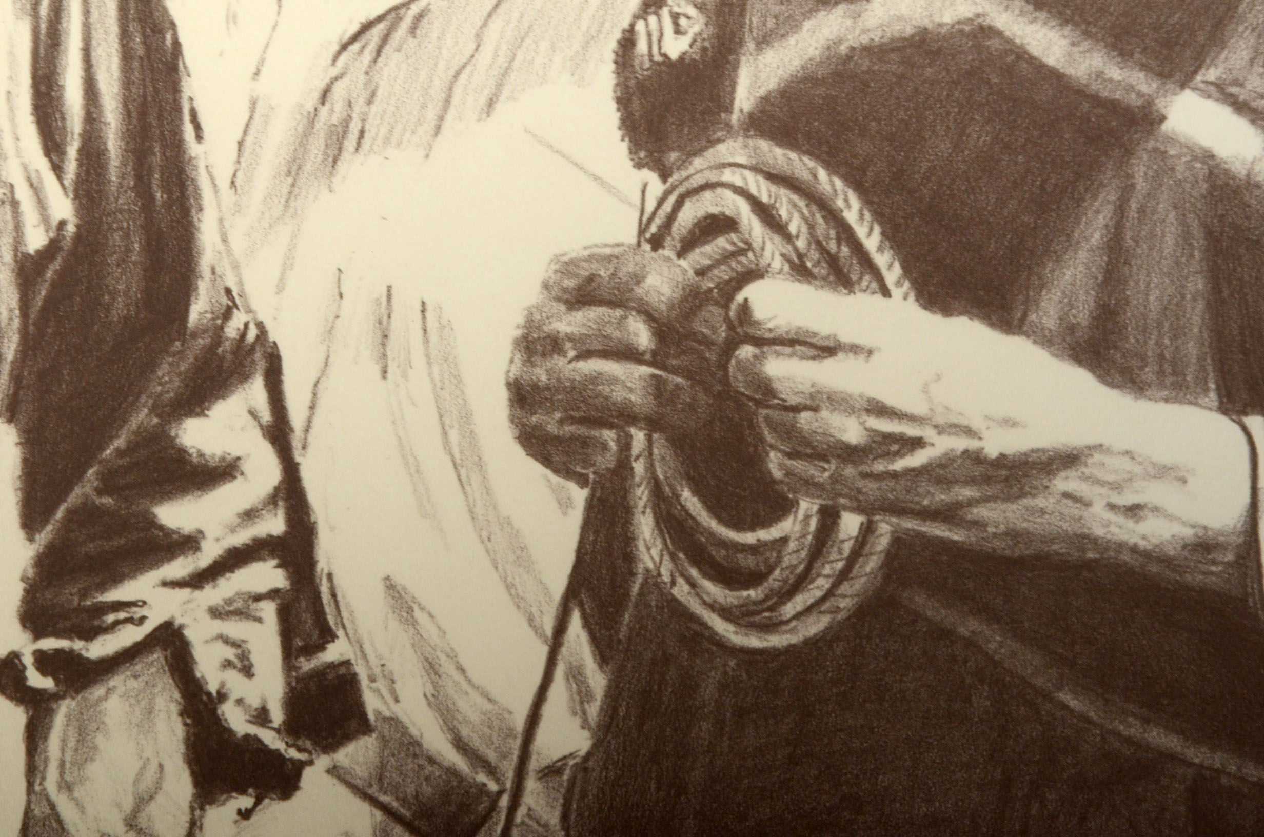 Lanse Signed Artist's Proof Lithograph of a Scene from "The Legend of the Sierra Madre"