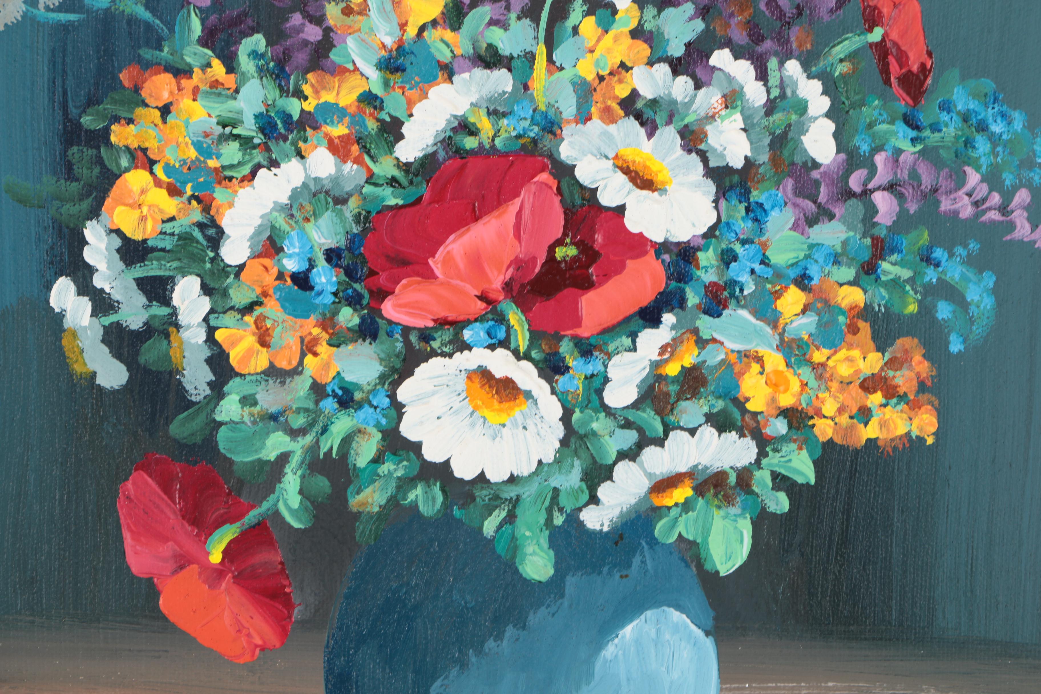 Fuchs Oil Painting of Floral Arrangement