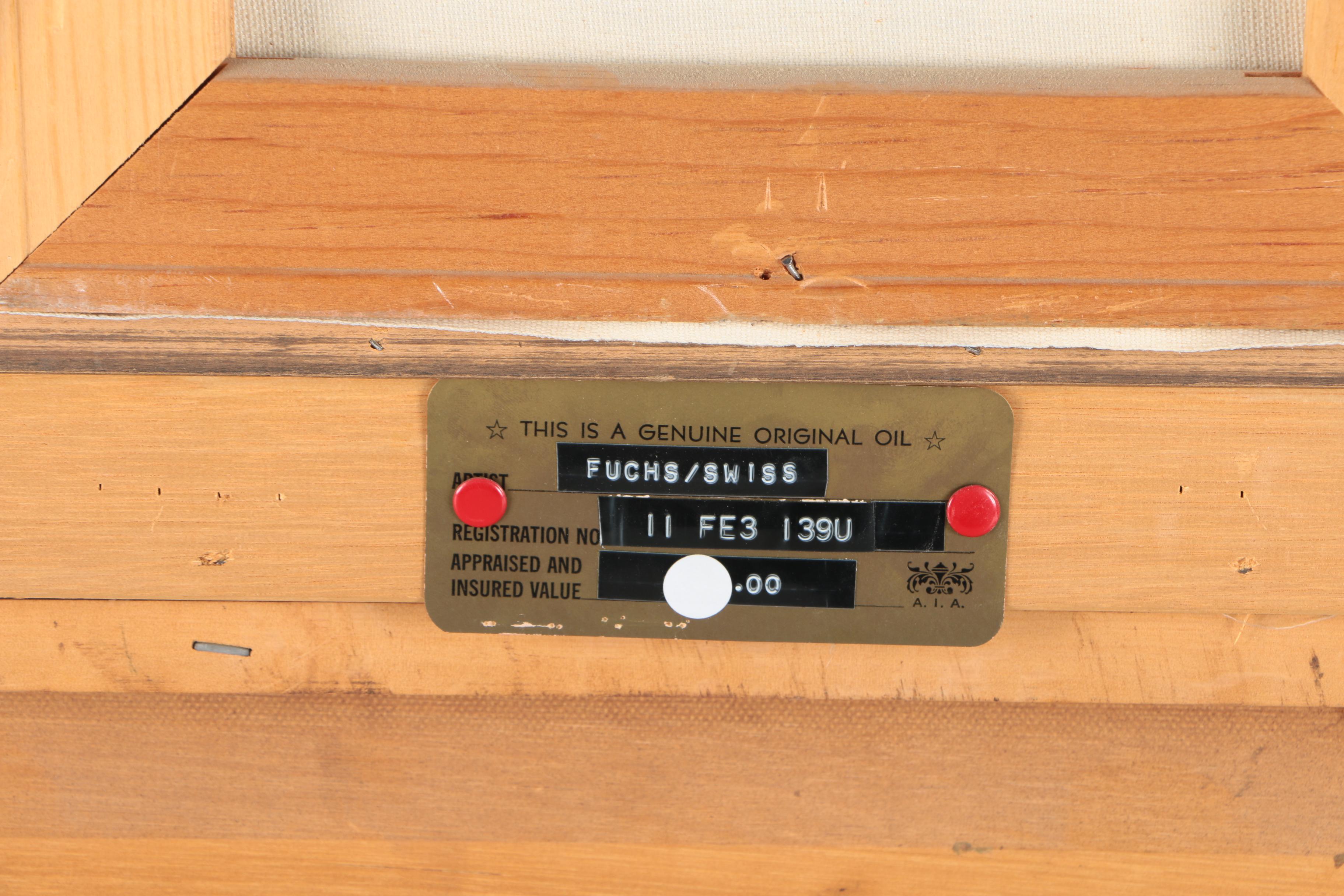 Fuchs Oil Painting of Floral Arrangement