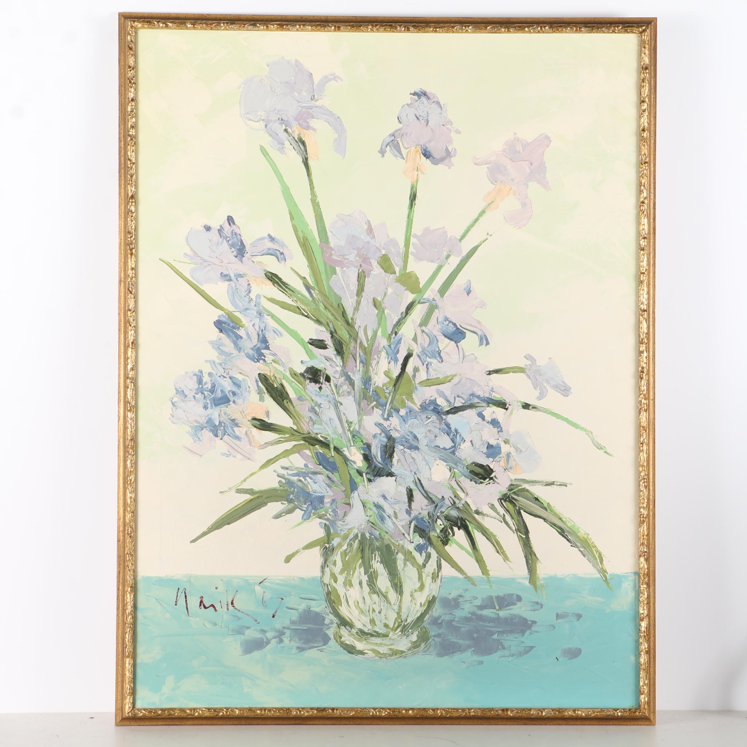 Warik Wheatley Oil Painting of Irises