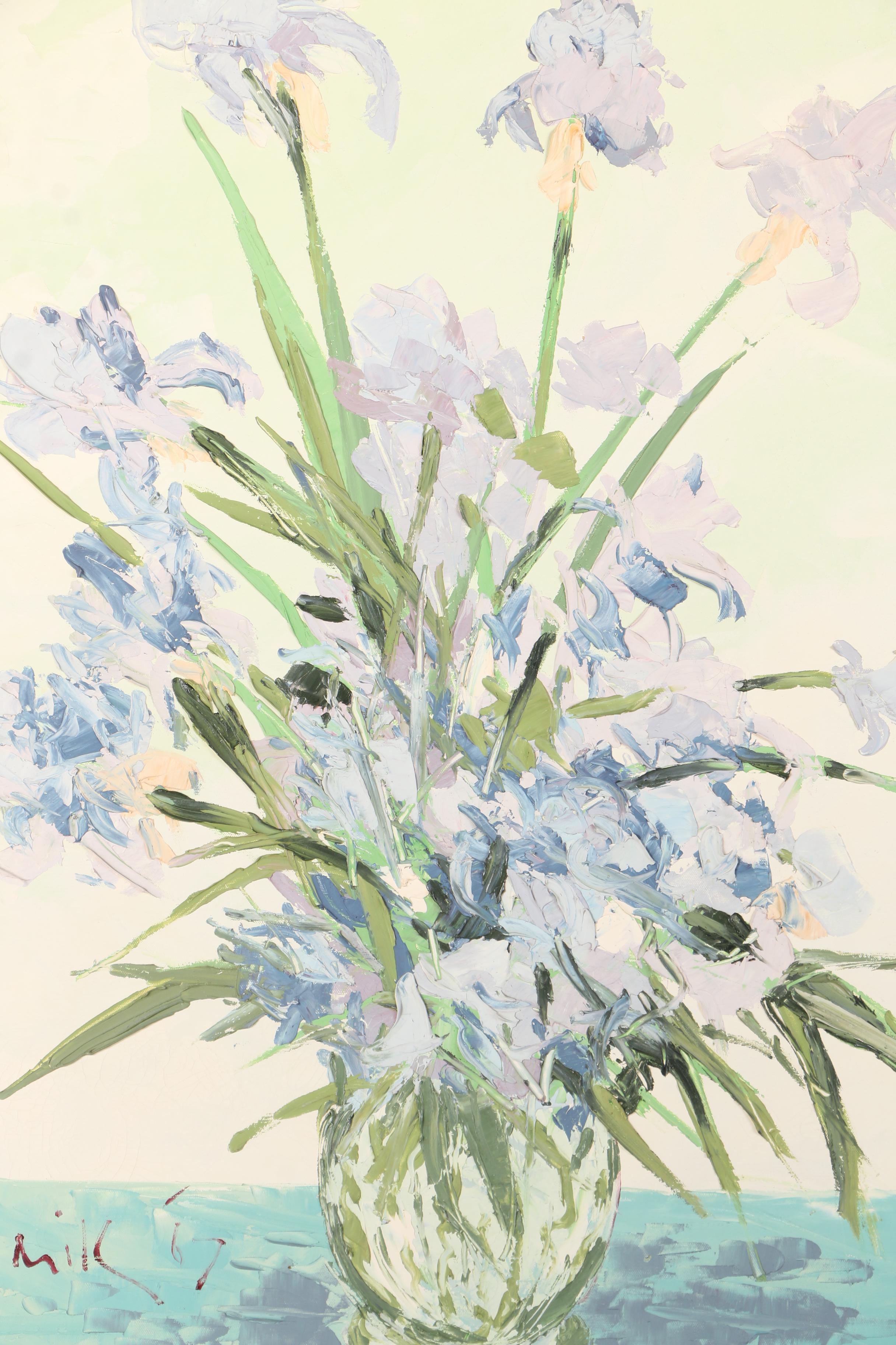 Warik Wheatley Oil Painting of Irises