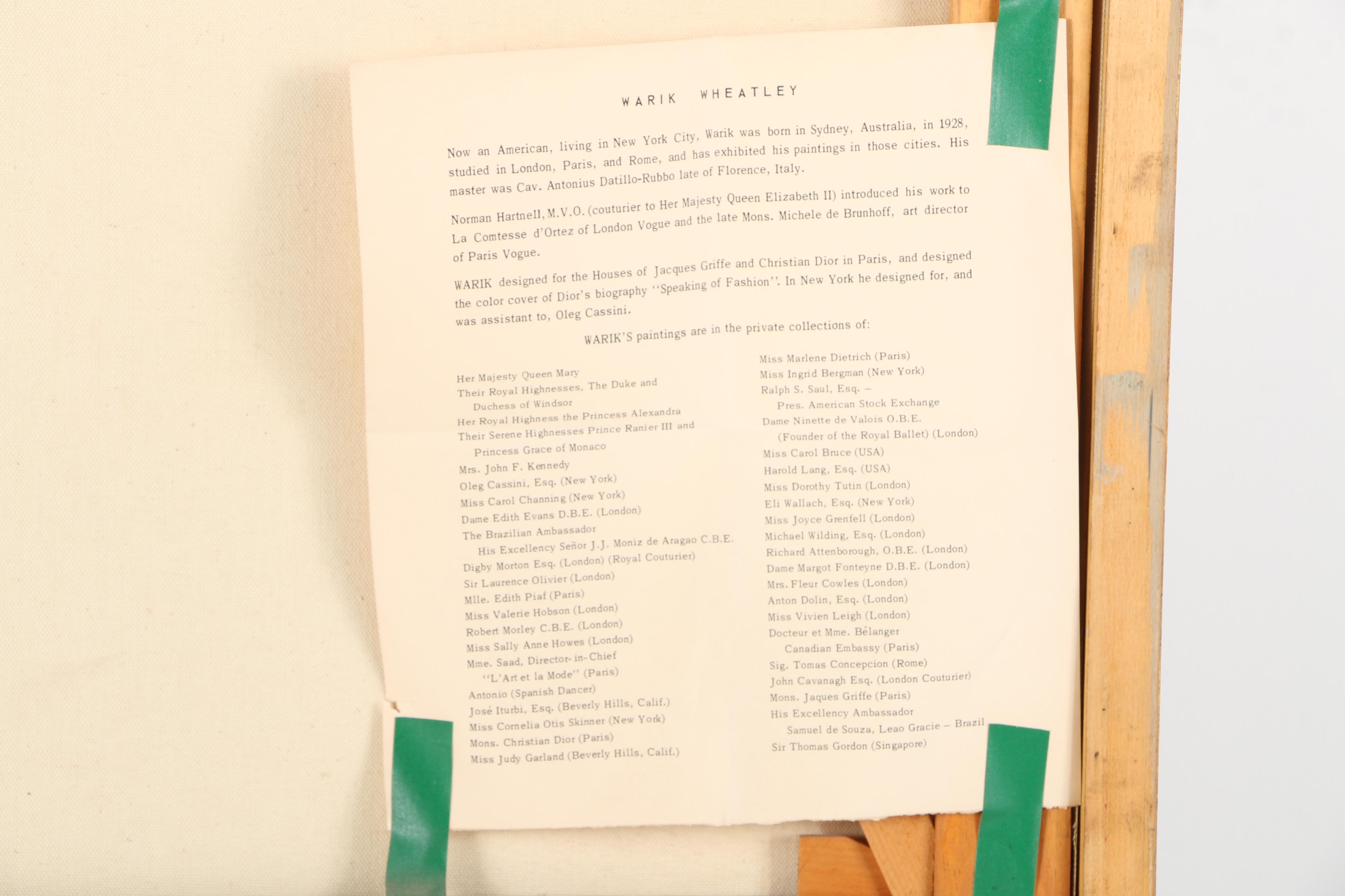 Warik Wheatley Oil Painting of Irises