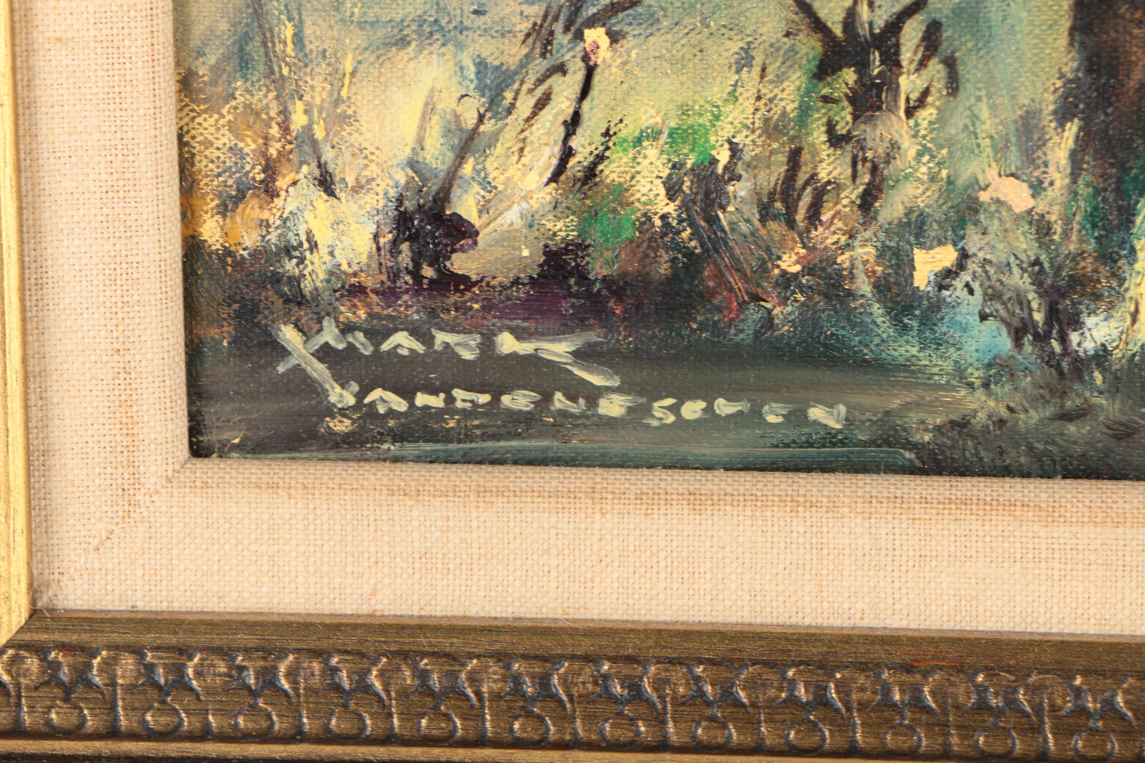 Mark Vandeneschen Oil Painting on Canvas of Elephants