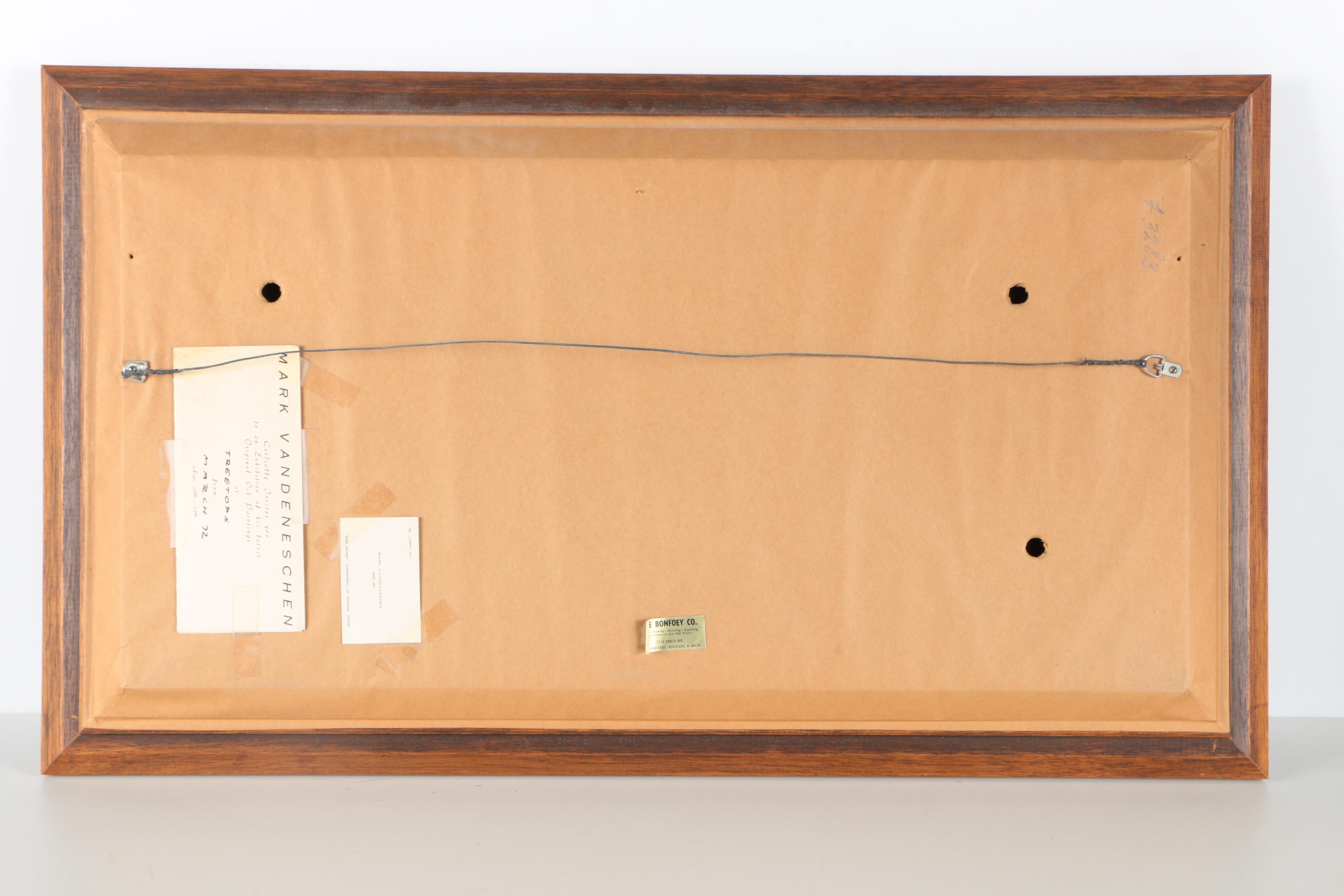 Mark Vandeneschen Oil Painting on Canvas of Elephants