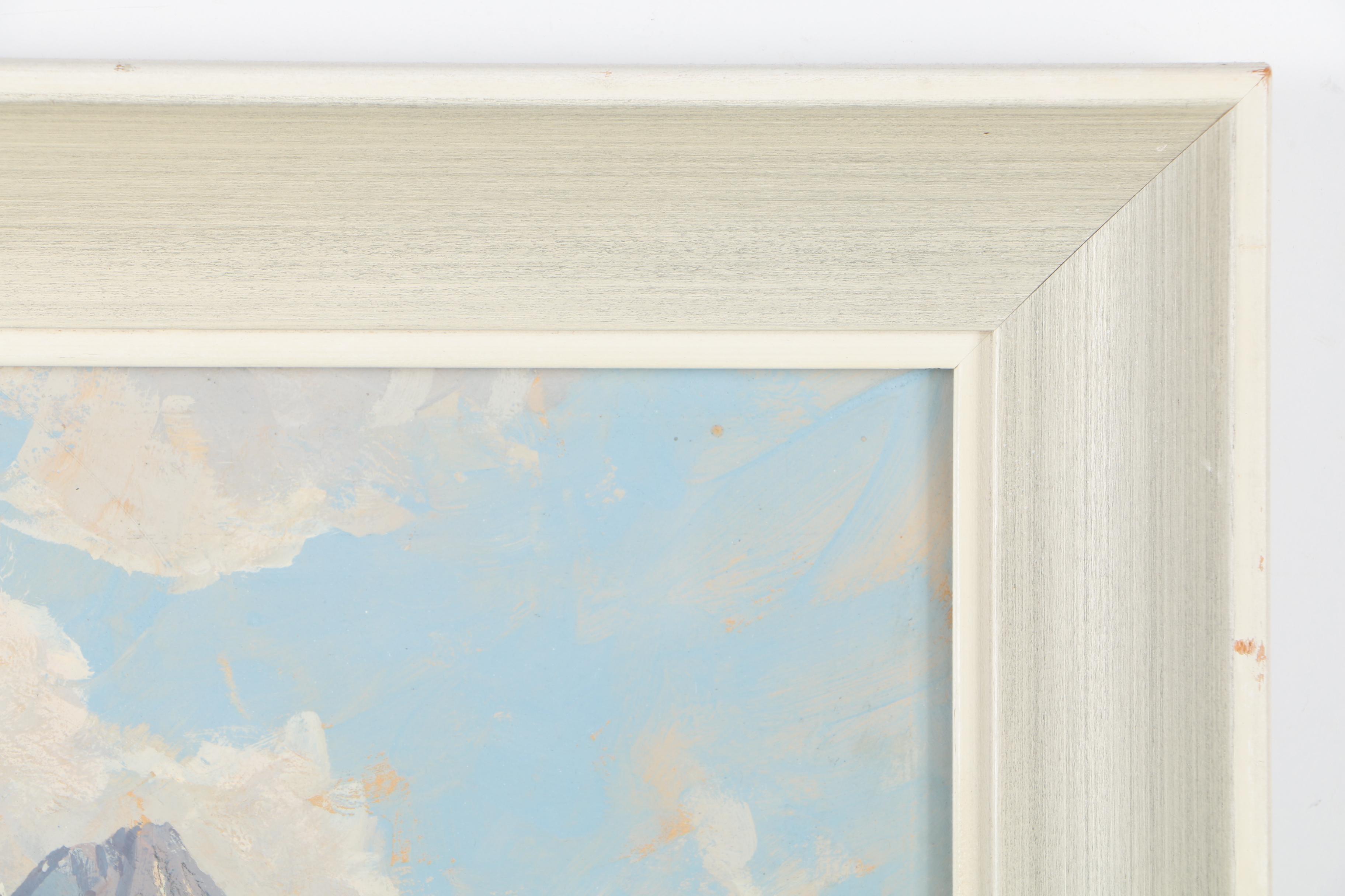 Paul H. Wolff Oil Painting on Board of Mountain Landscape