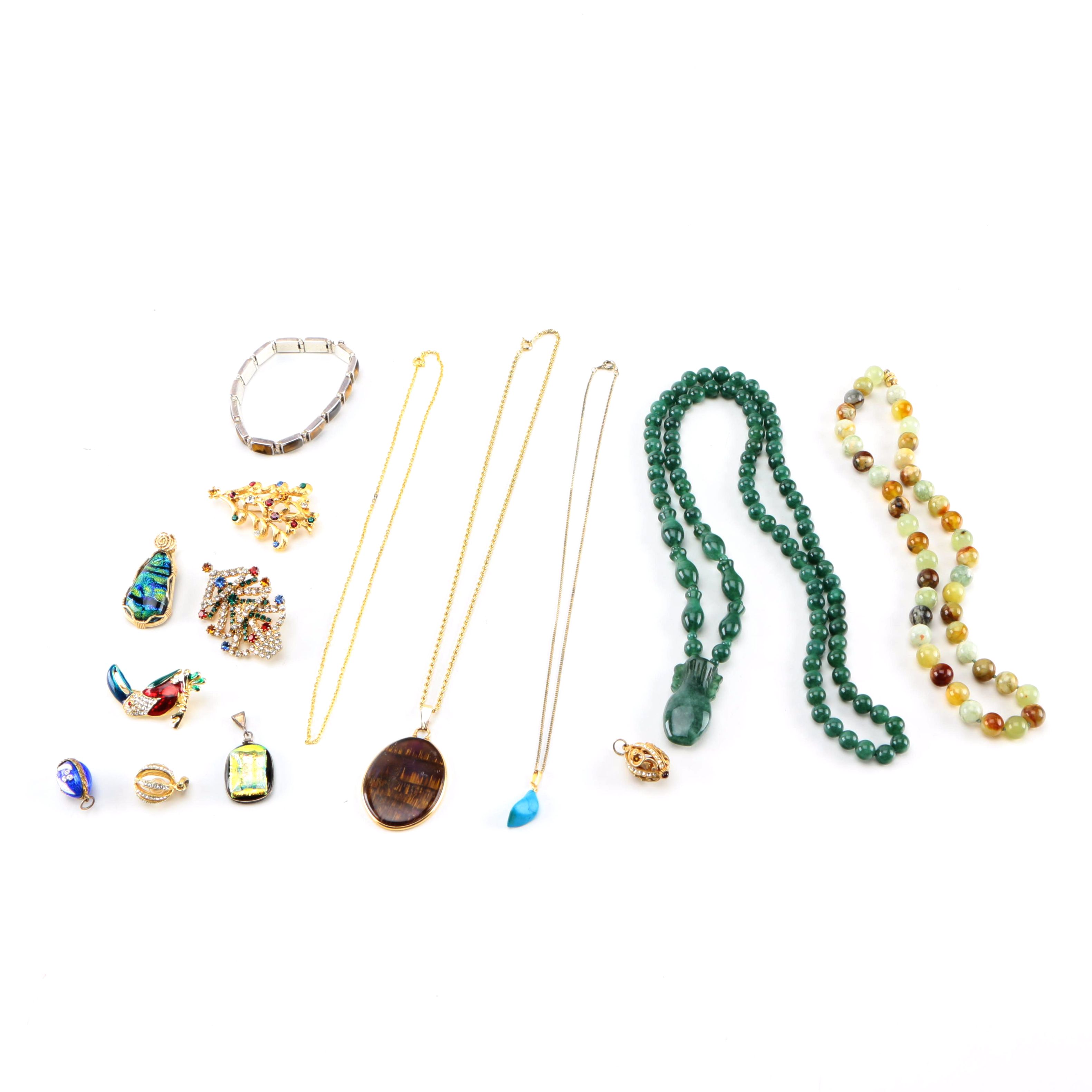 Assorted Costume Jewelry Including Sterling Silver