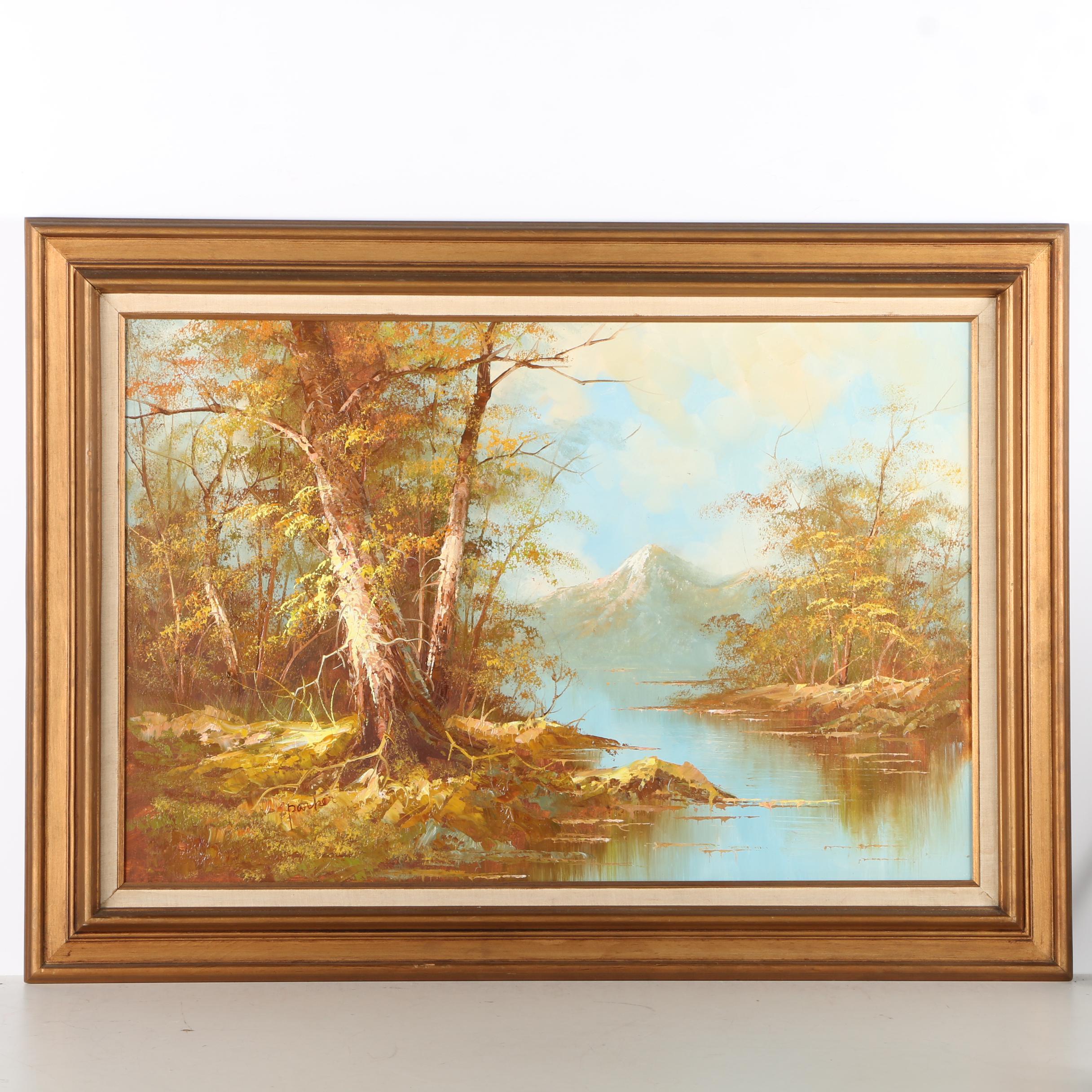 Parker Oil Painting on Canvas of a Wooded Landscape