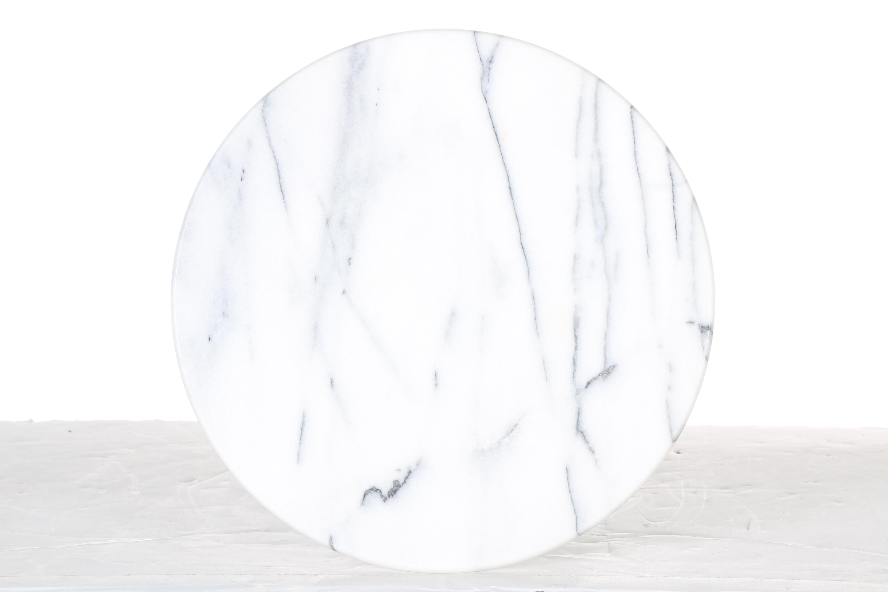 Marble Top Brass Accent Table