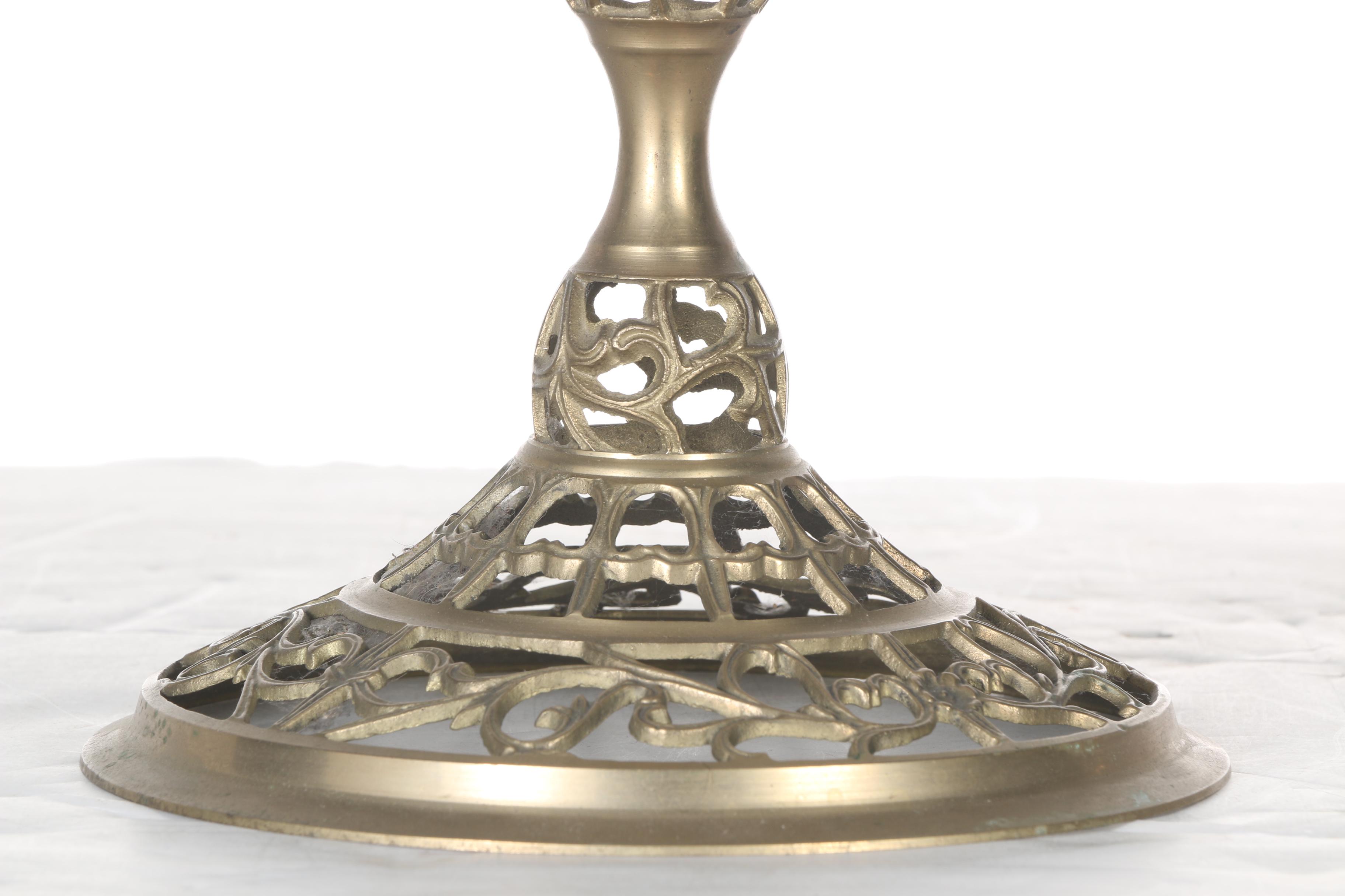 Marble Top Brass Accent Table