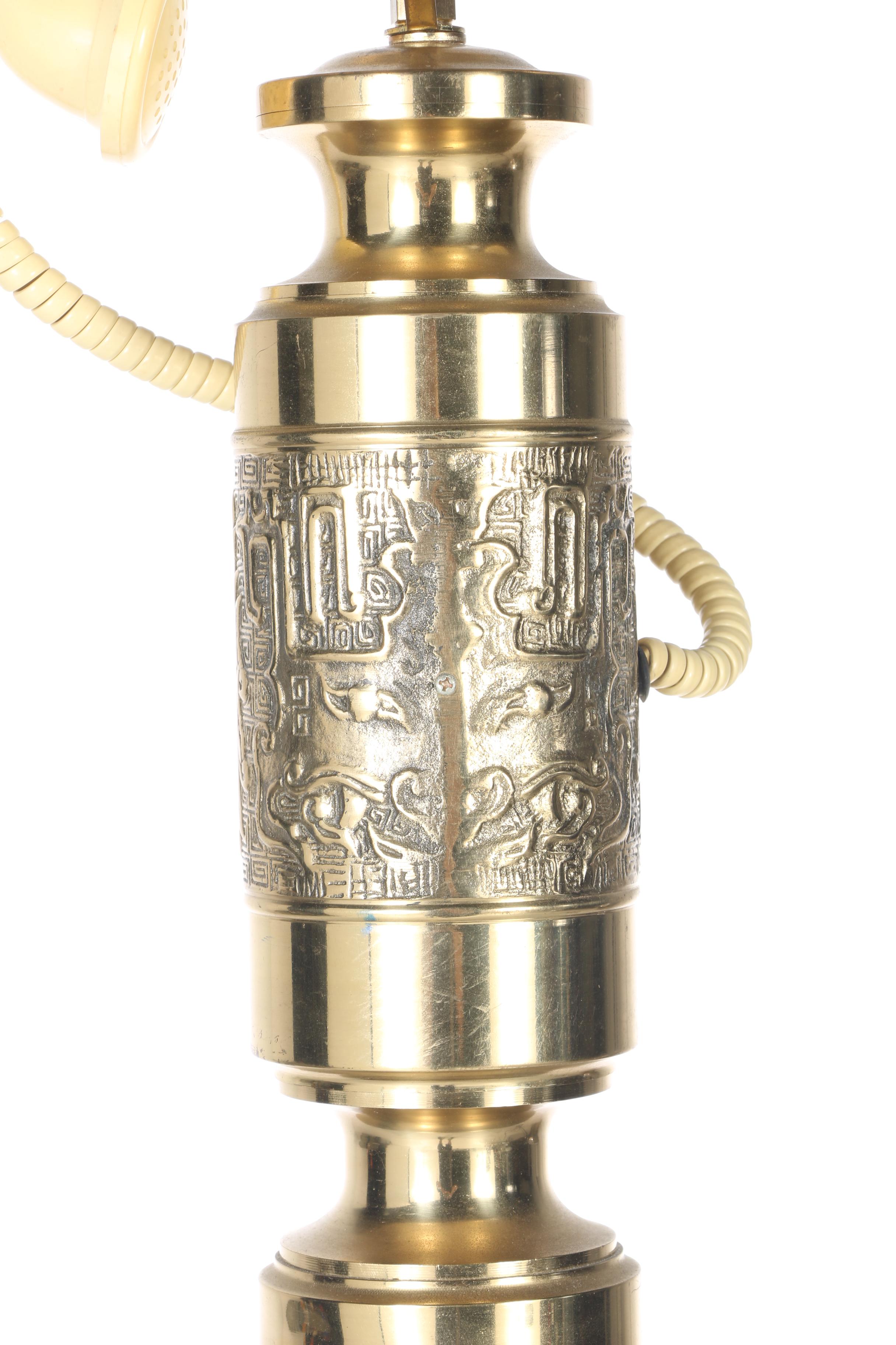 1930s Rotary Phone on Ornate Brass Stand