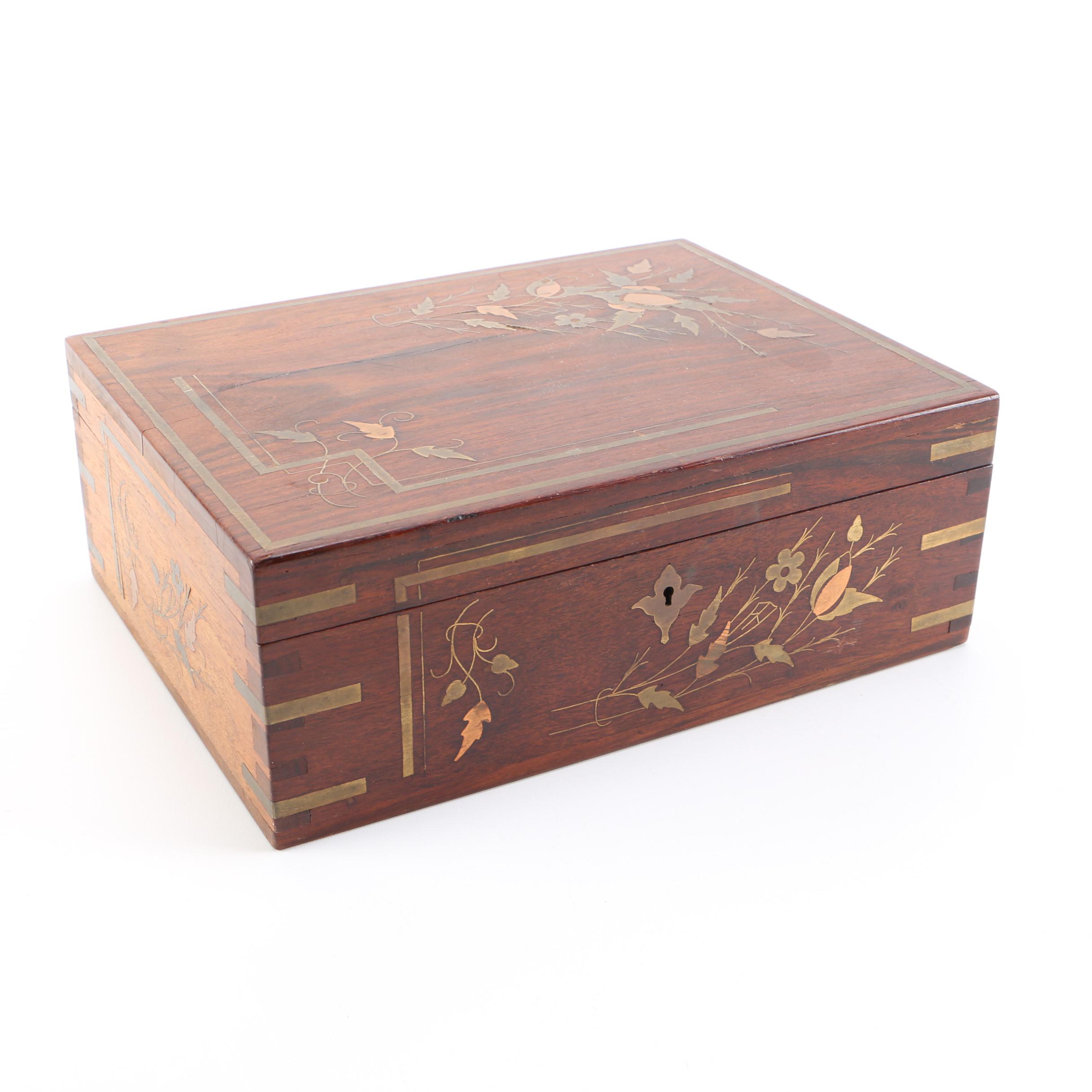 Wood Inlay Jewelry Box
