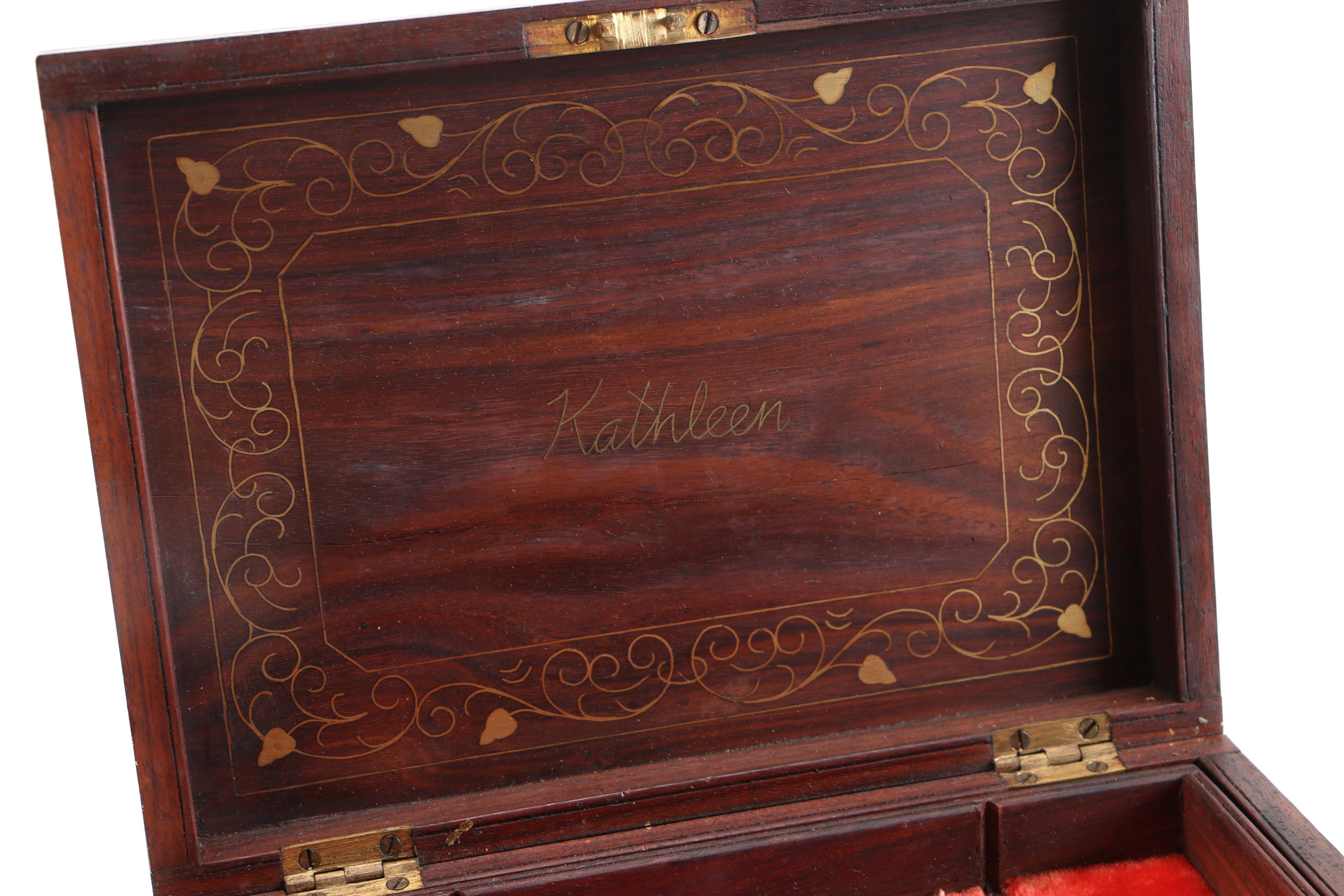 Wood Inlay Jewelry Box