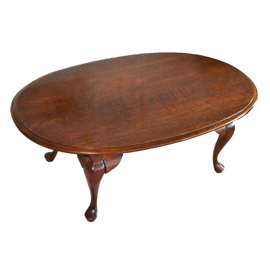 Oval Queen Anne Style Coffee Table