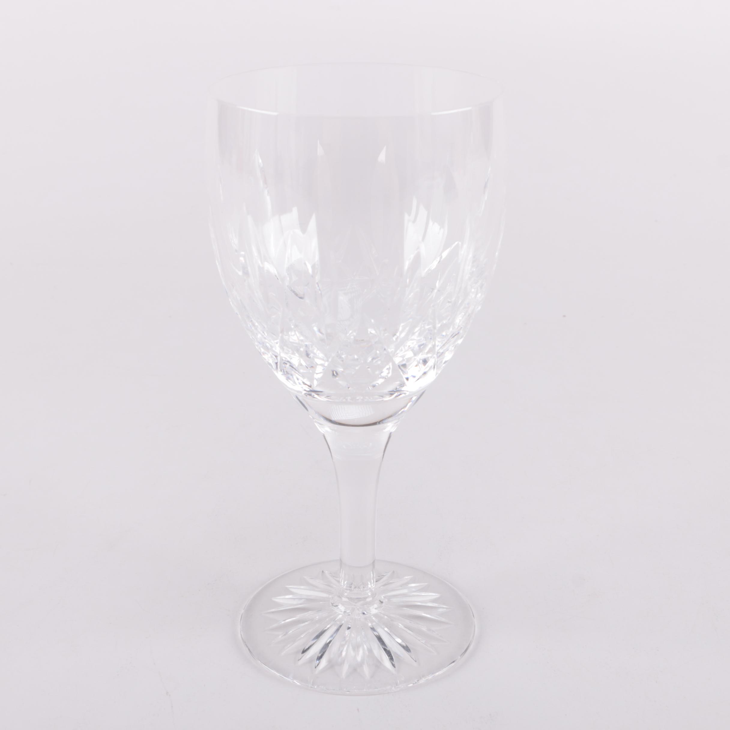 Eight Stuart Crystal, "Glencoe" Pattern Wine Glasses