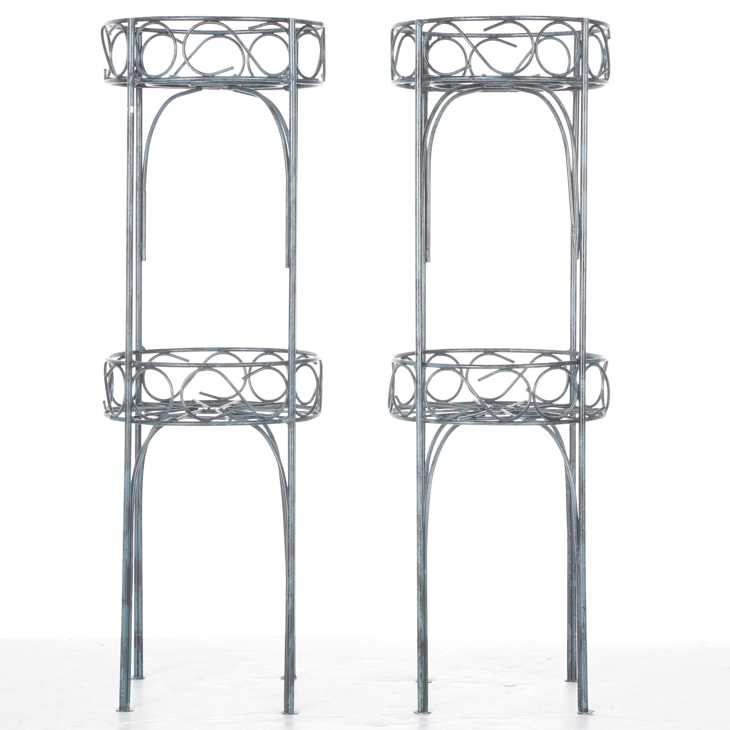 Pair of Metal Plant Stands