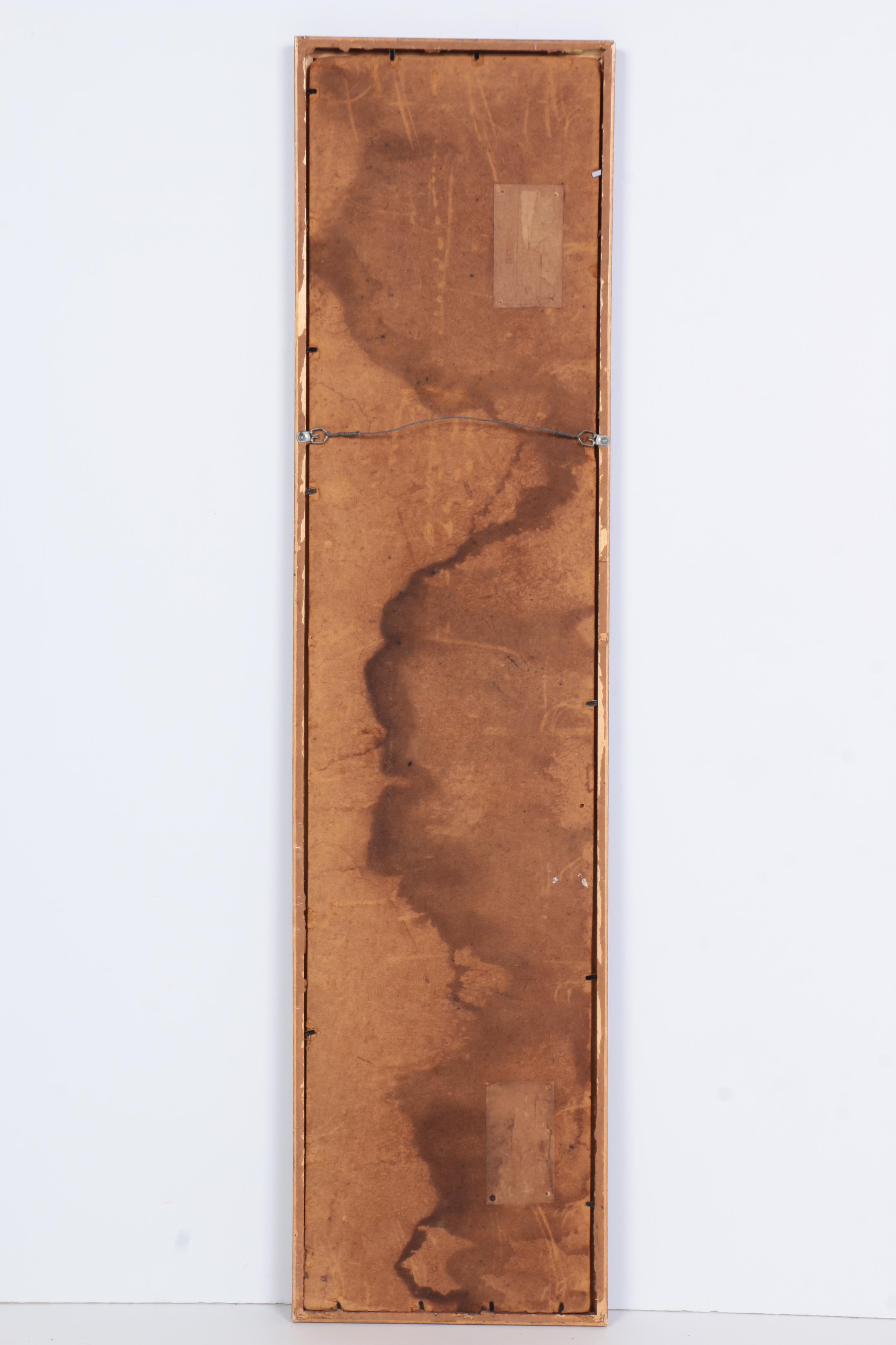 Acrylic Painting on Antique Cuban Drywall Board of a Man Drumming