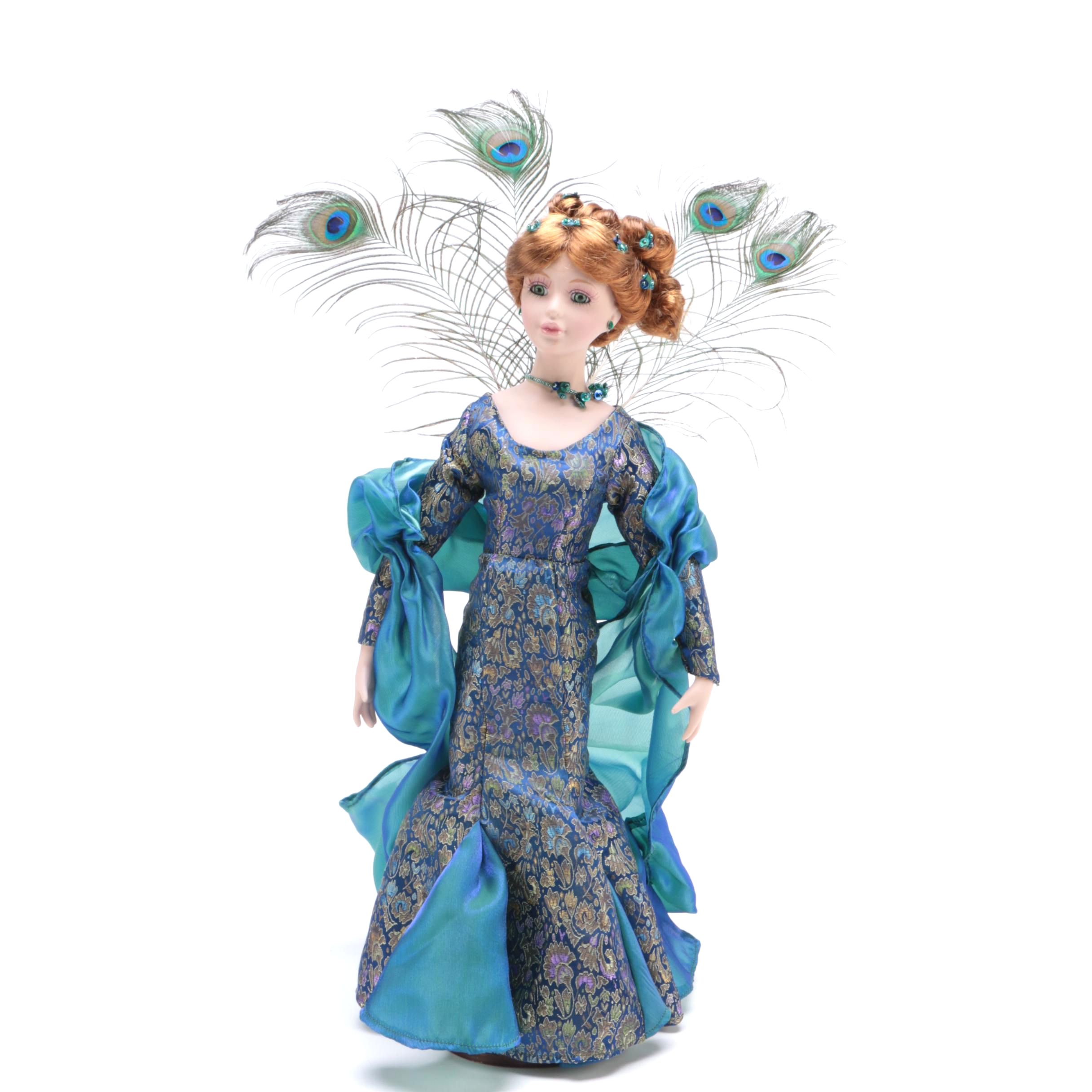 Porcelain Peacock Doll
