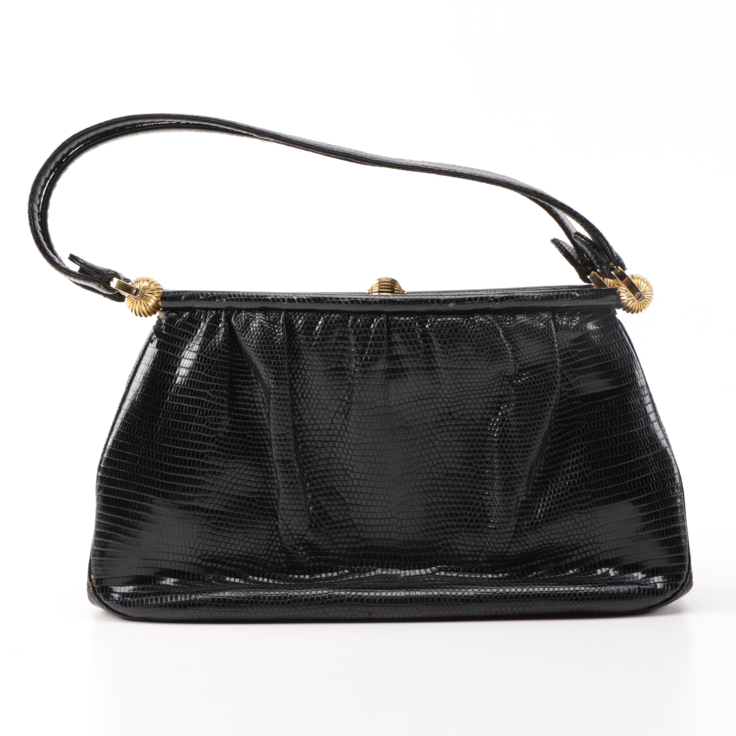 Vintage Judith Leiber Embossed Leather Handbag