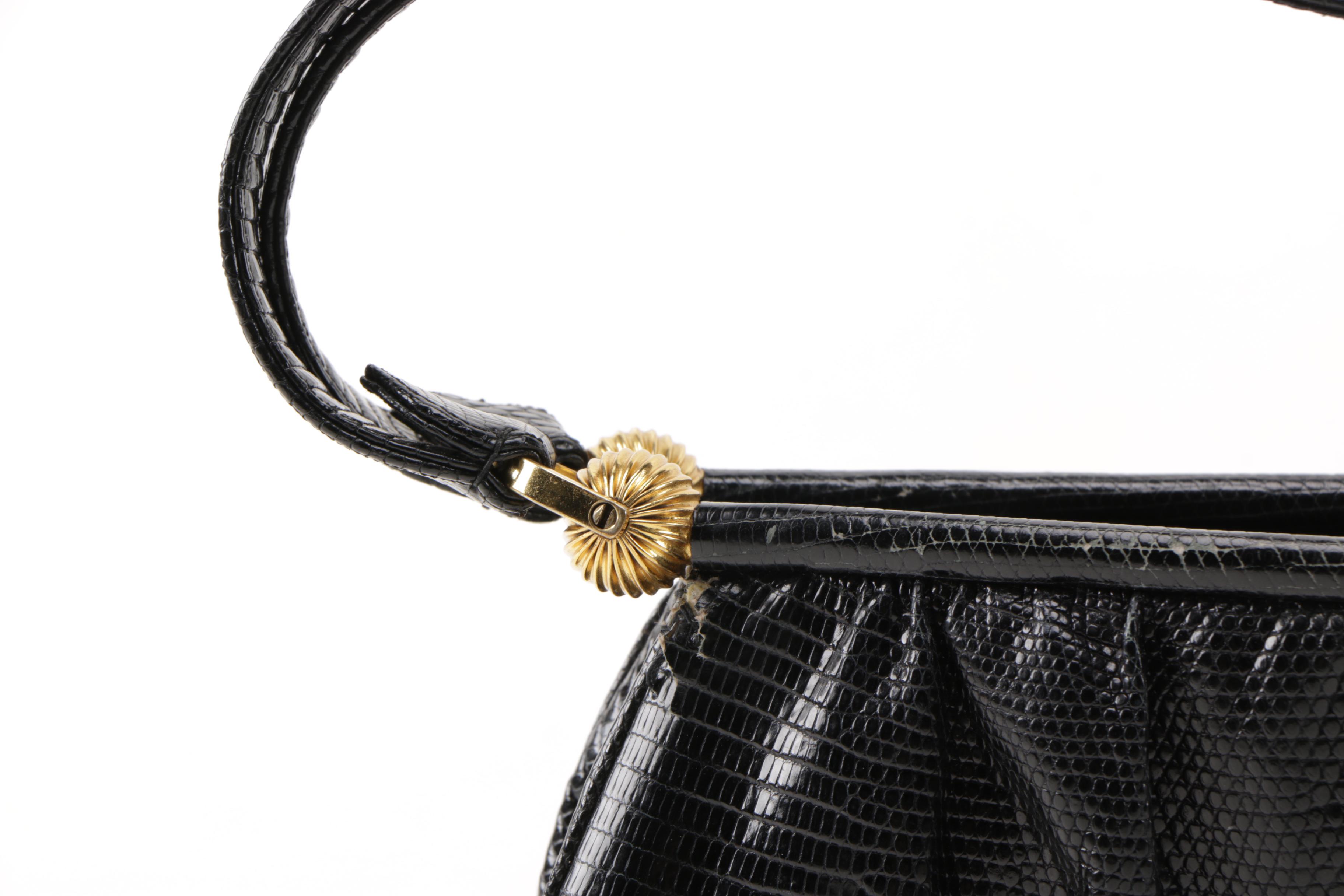 Vintage Judith Leiber Embossed Leather Handbag