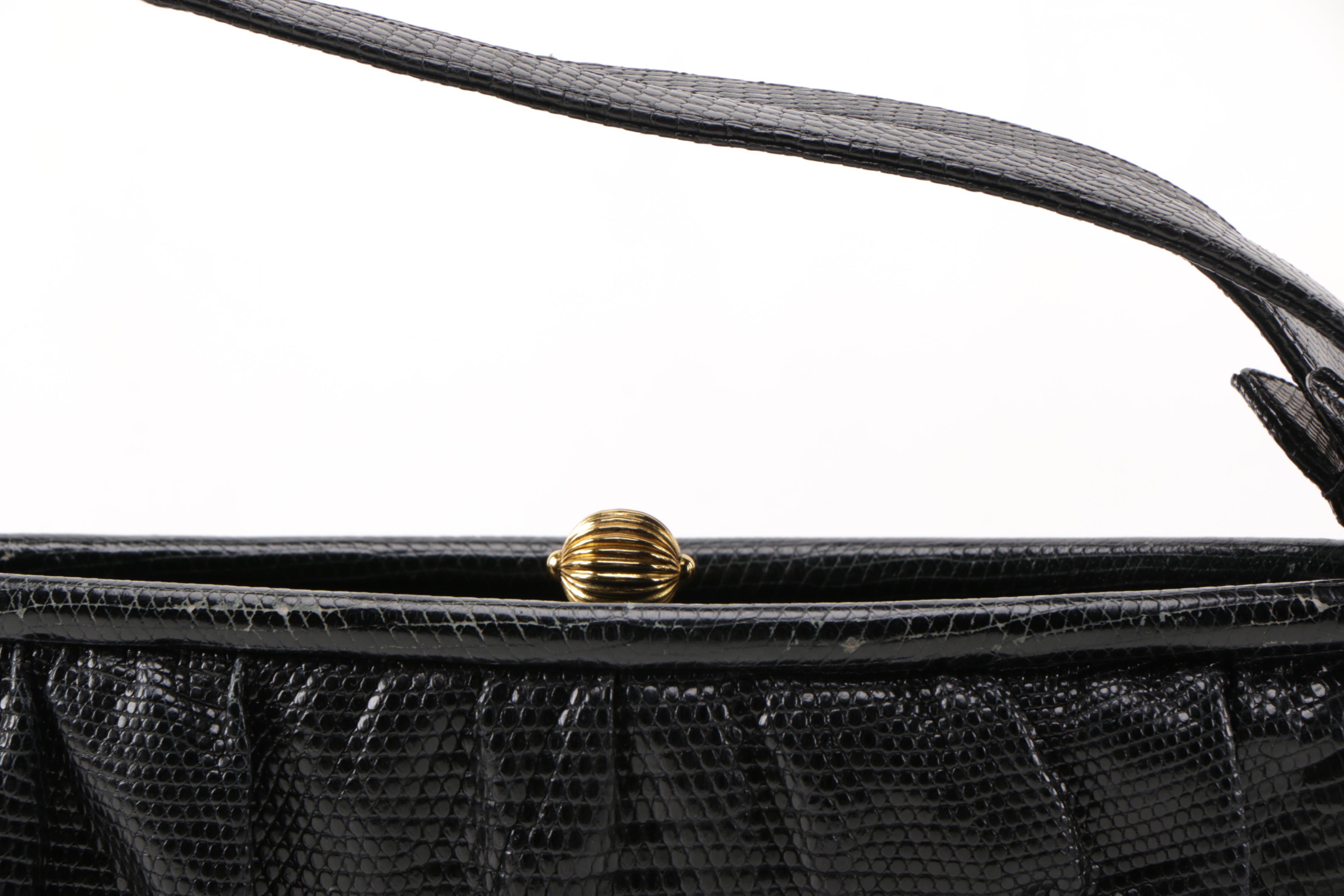 Vintage Judith Leiber Embossed Leather Handbag