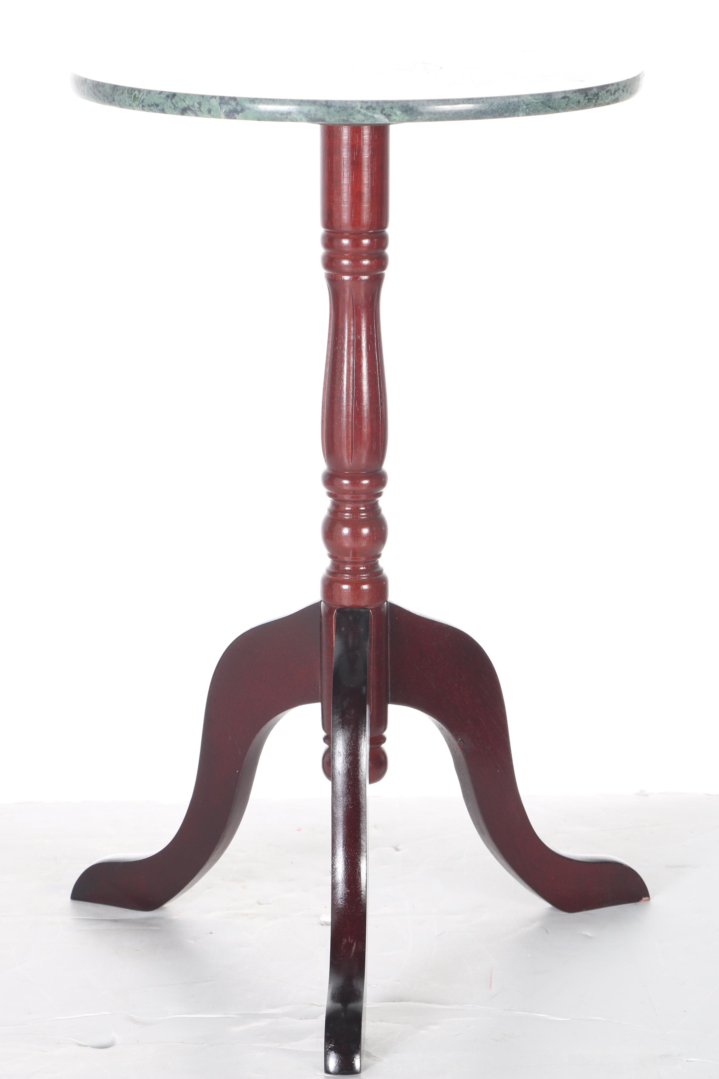 Green Marble Top Side Tables