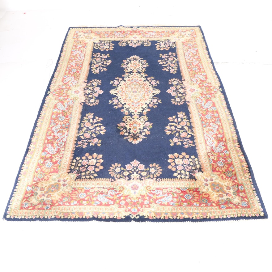 Hand-Knotted Kerman Area Rug